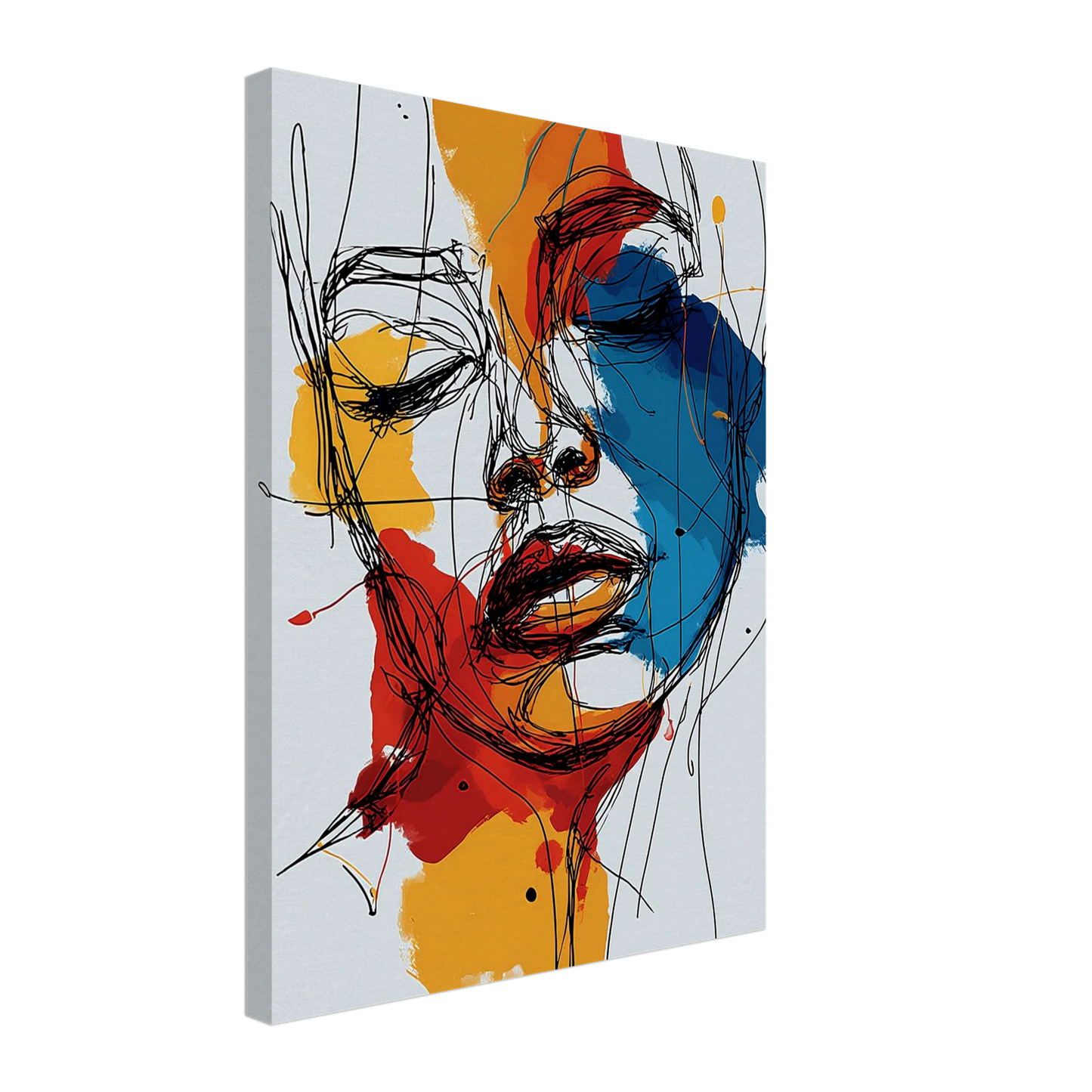 Visage en Filigrane — tableau sur toile — vue 5 — art mural STNCL