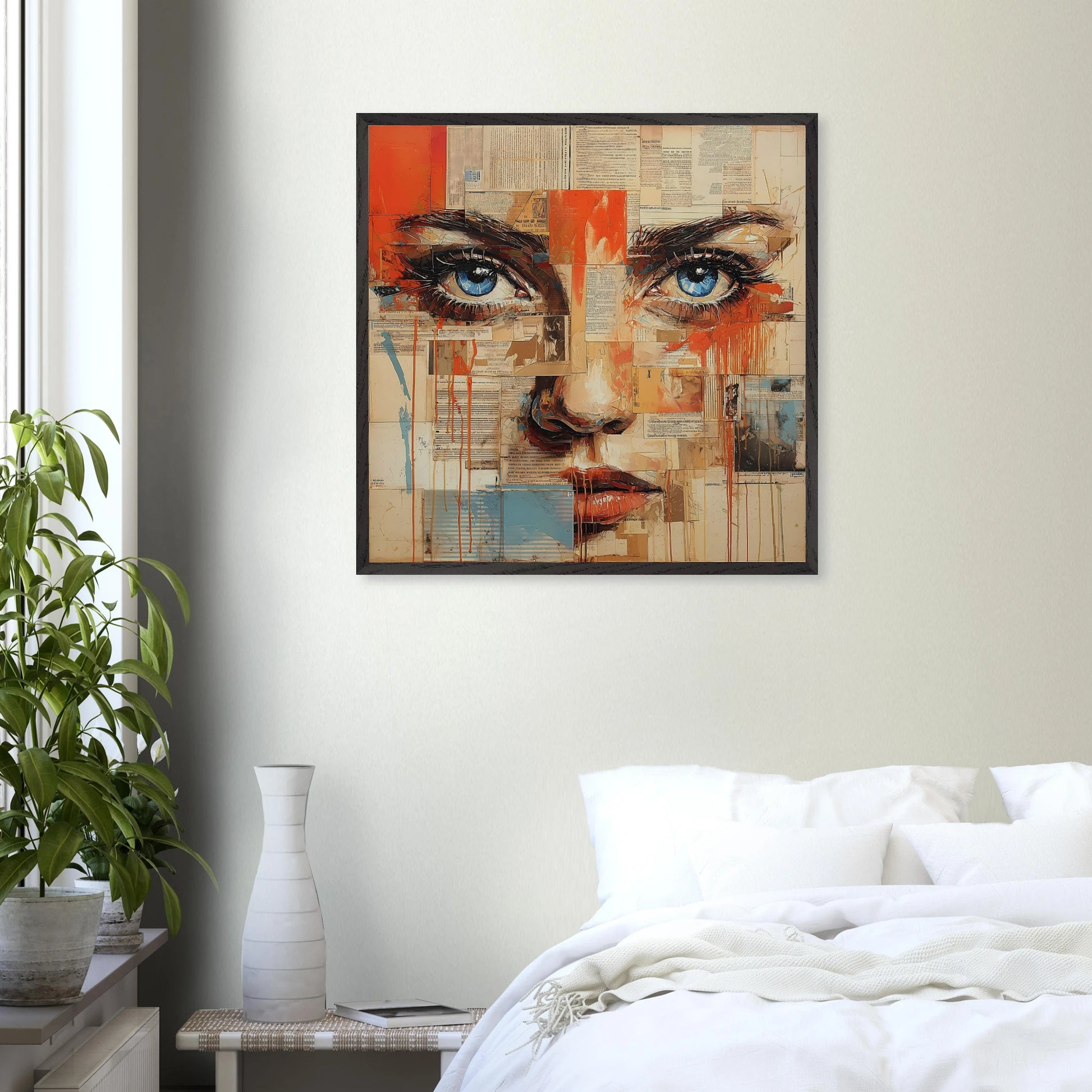 Sur les Pages — tableau encadré bois — vue 14 — art mural STNCL