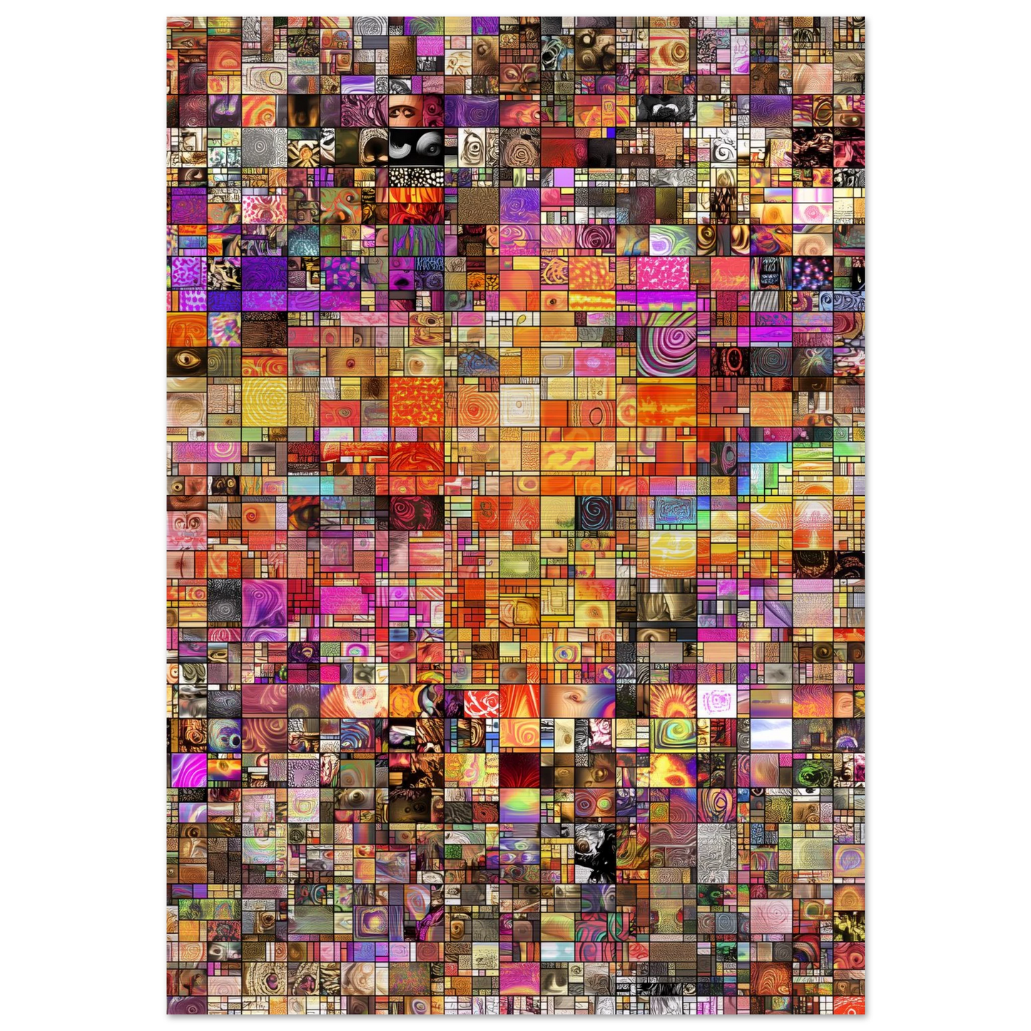 Mosaïque des Mille Mondes — tableau aluminium — art mural STNCL