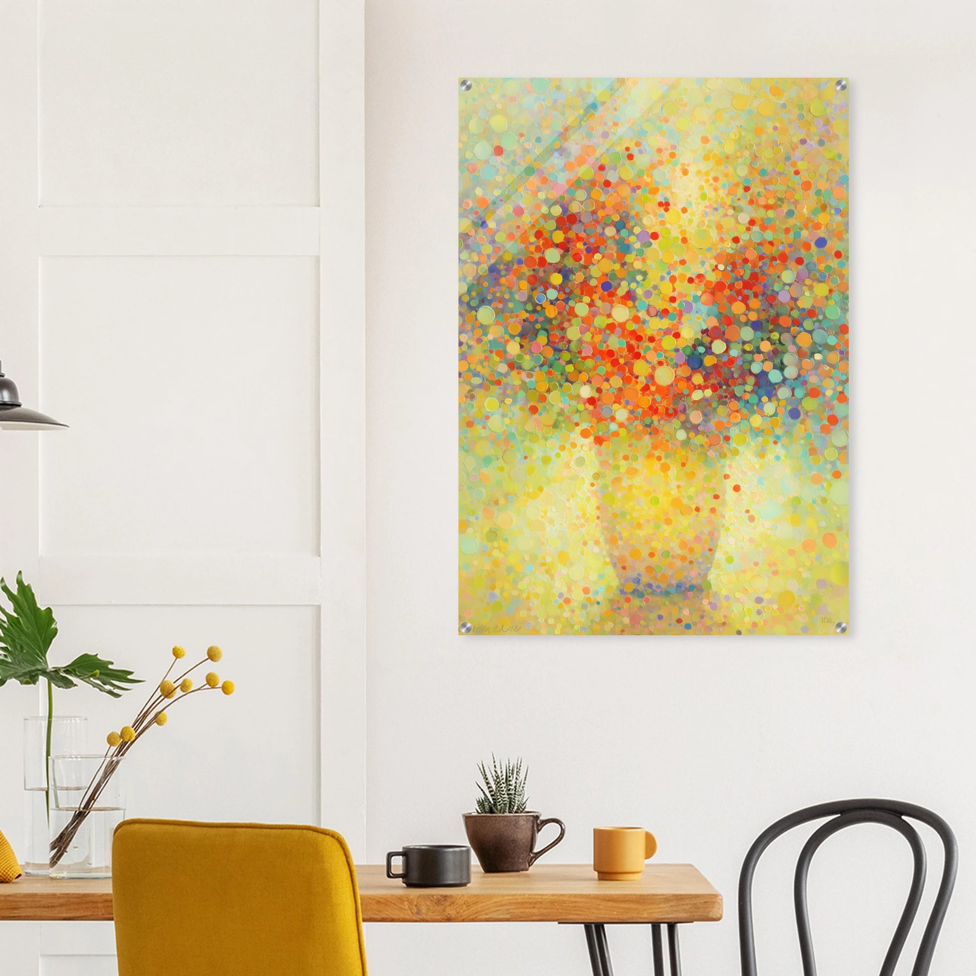 Floraison Pointilliste — tableau plexiglas — vue 8 — art mural STNCL