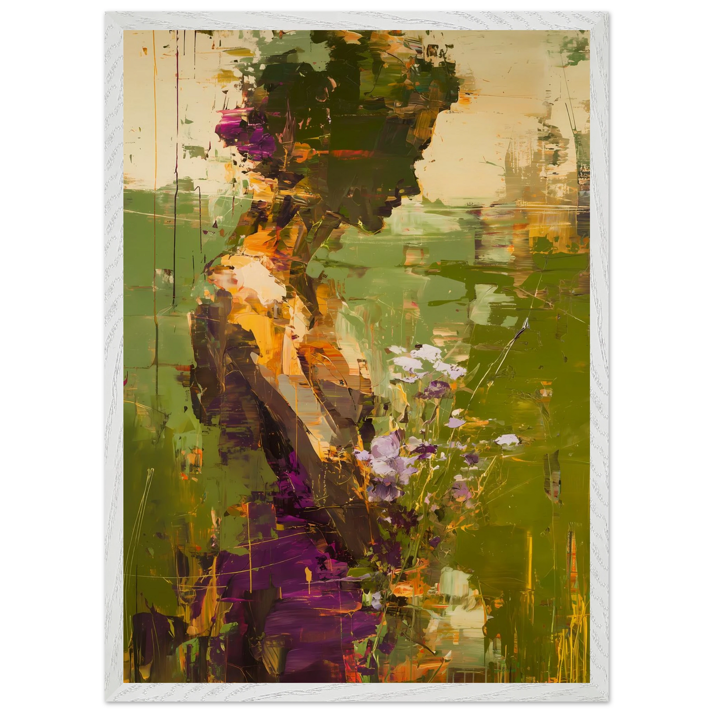 Dans les Herbes Hautes — tableau encadré bois — vue 11 — art mural STNCL
