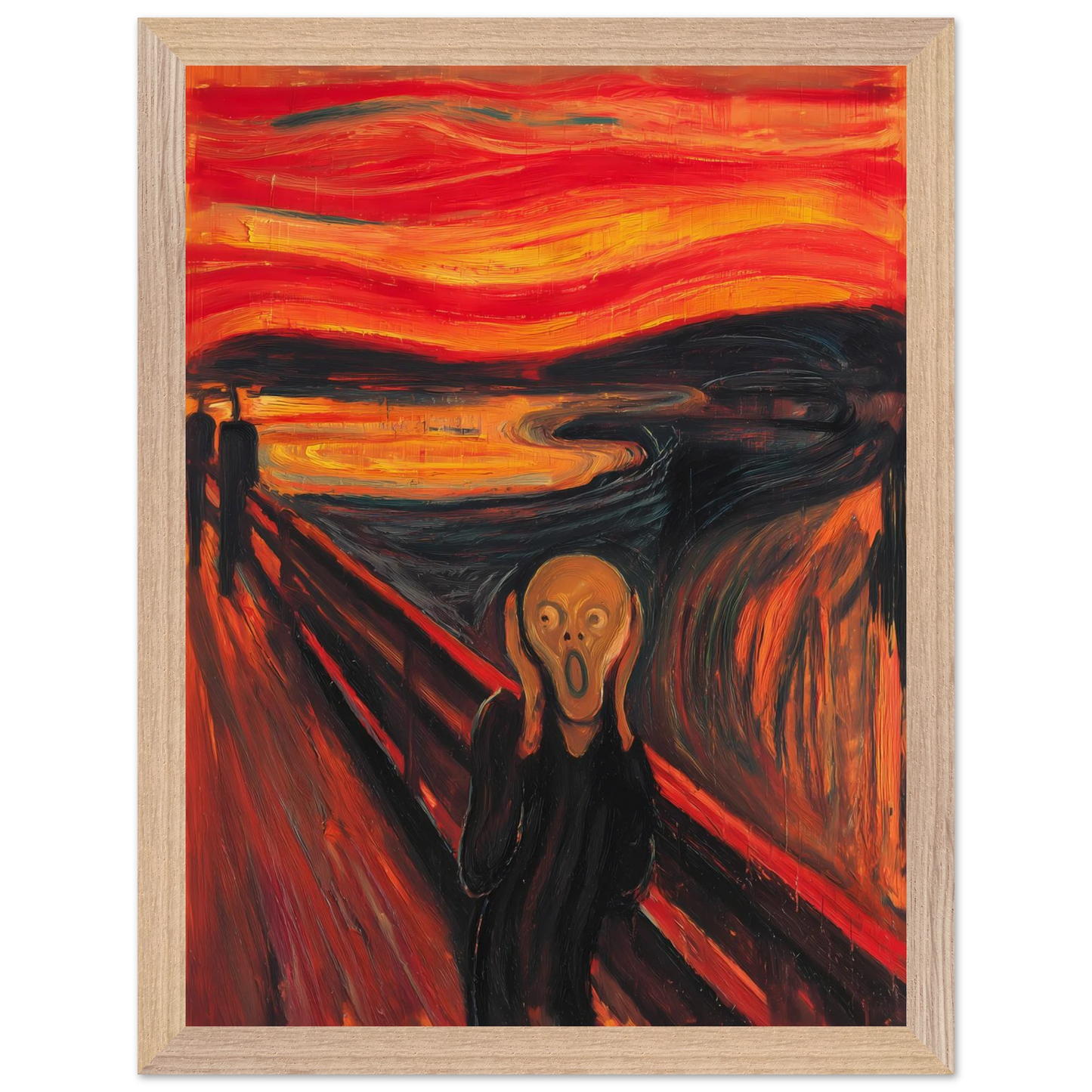 Cri Écarlate — tableau encadre bois — vue 12 — art mural STNCL