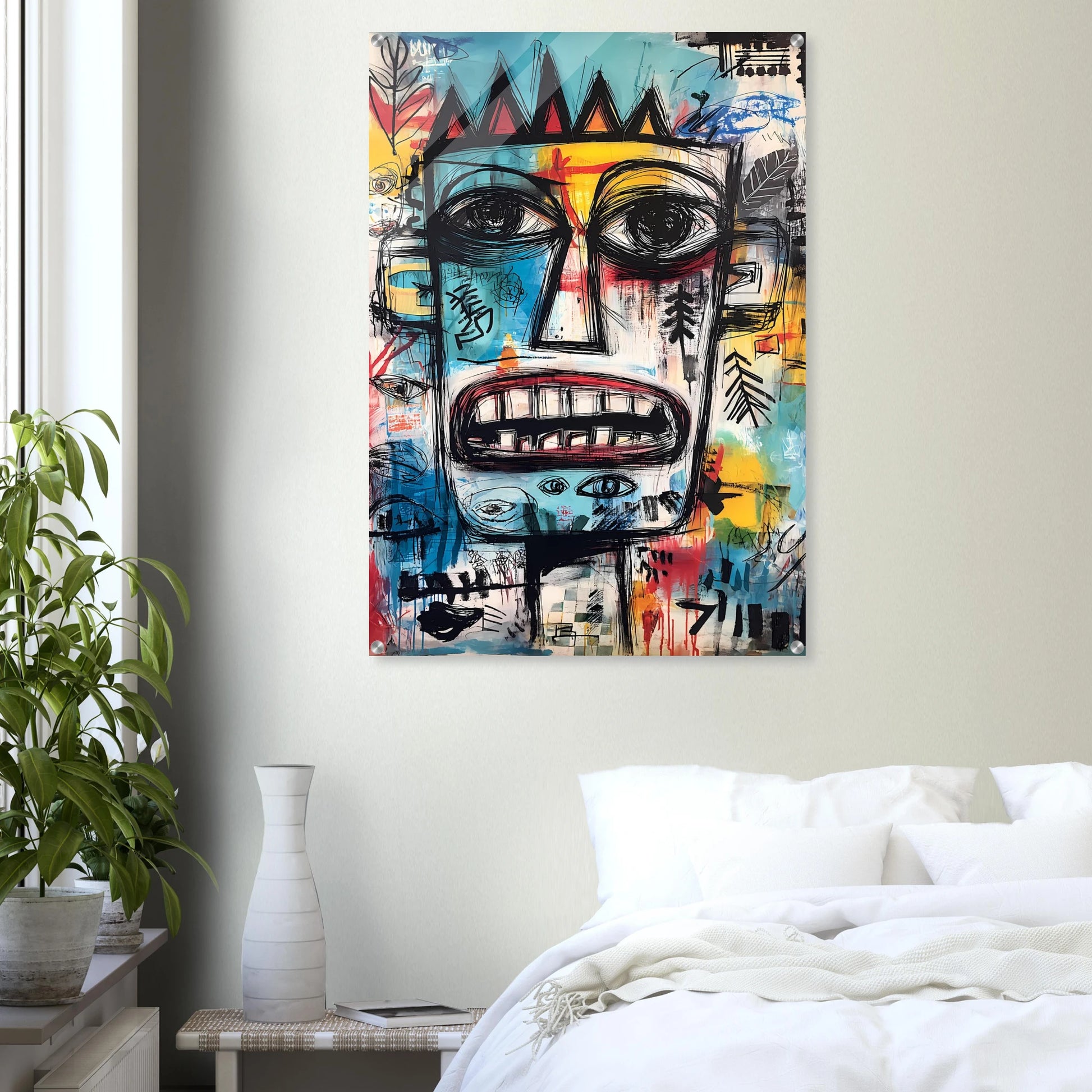 Roi Primitif — tableau plexiglas — vue 7 — art mural STNCL