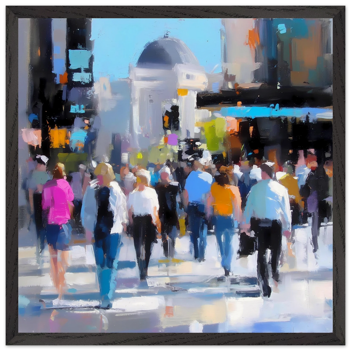 Traversée de Midi — tableau encadré bois — vue 8 — art mural STNCL