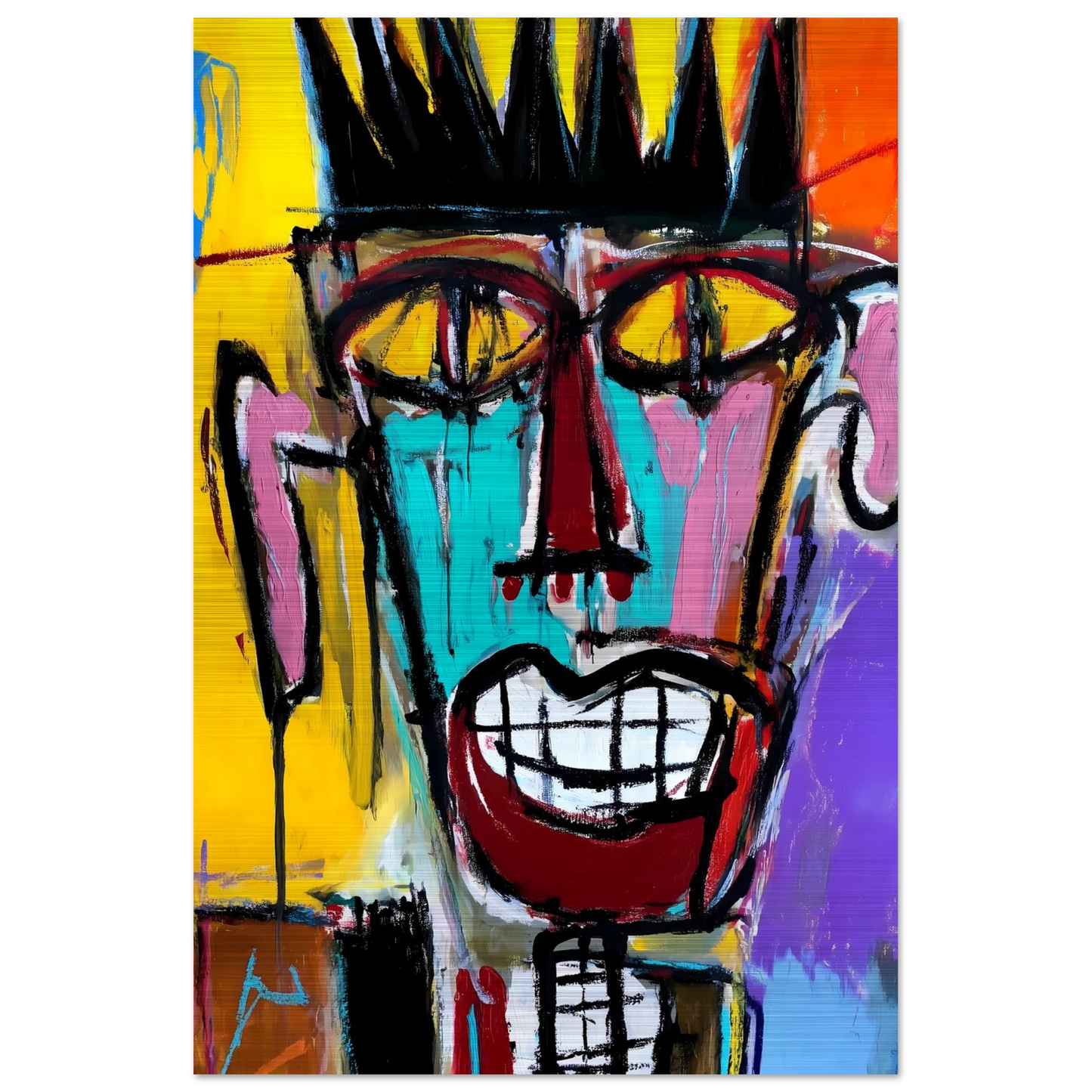 Sourire Carnassier — tableau aluminium — vue 3 — art mural STNCL