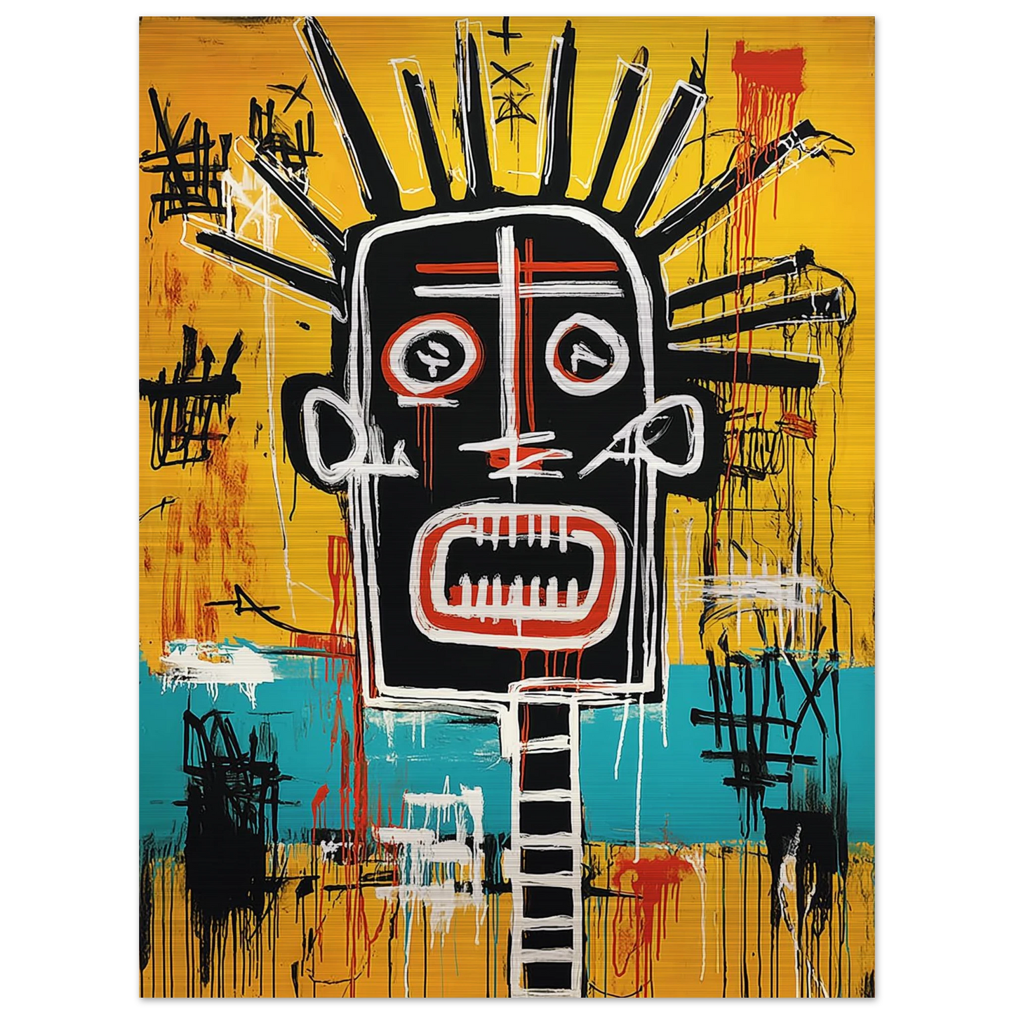Tête Solaire — tableau aluminium — vue 2 — art mural STNCL