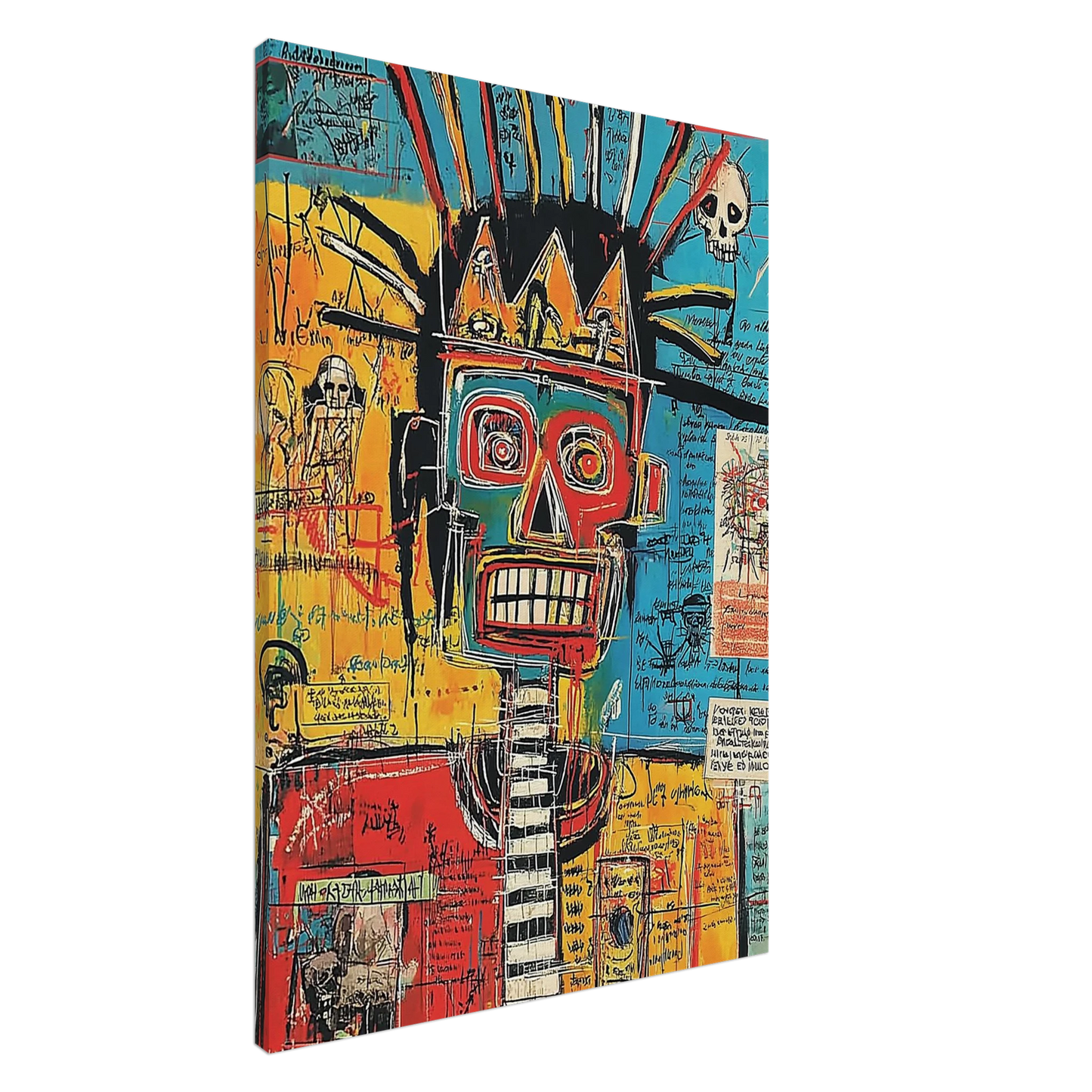 Visage Couronné en Feu — tableau sur toile — art mural STNCL