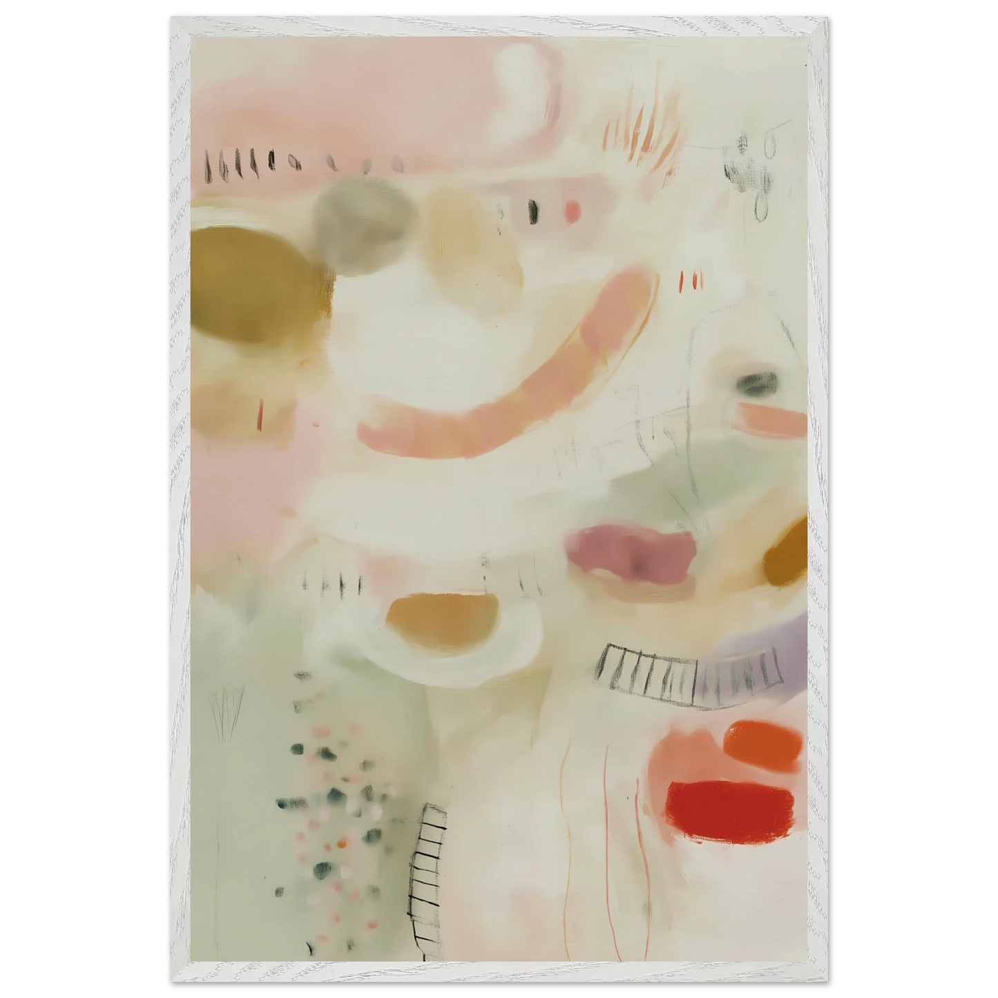 Murmures Pastel — tableau encadré bois — vue 7 — art mural STNCL