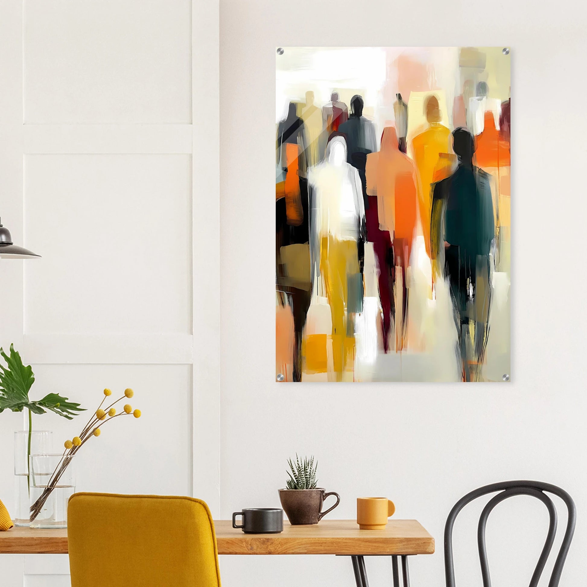 Foule Silencieuse — tableau plexiglas — vue 8 — art mural STNCL