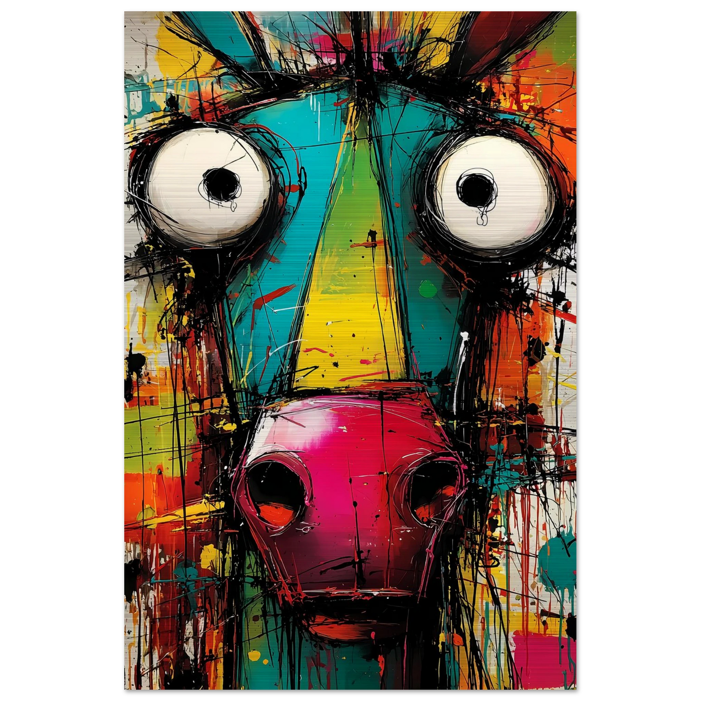 La Bête Étonnée — tableau aluminium — vue 3 — art mural STNCL