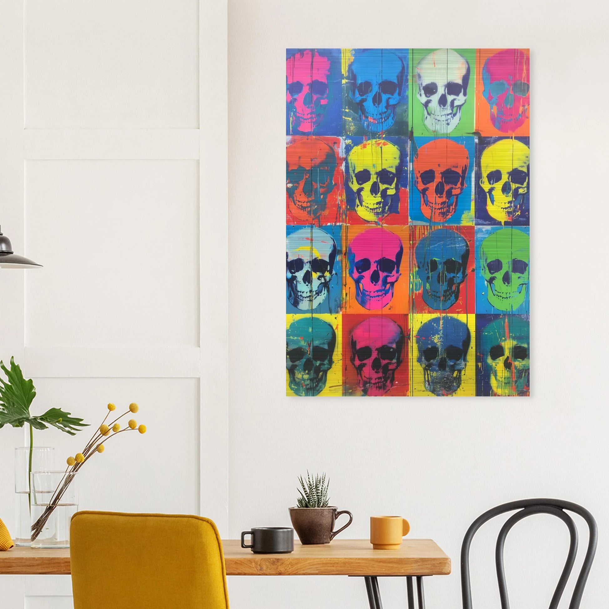 Crânes en Série — tableau aluminium — vue 8 — art mural STNCL