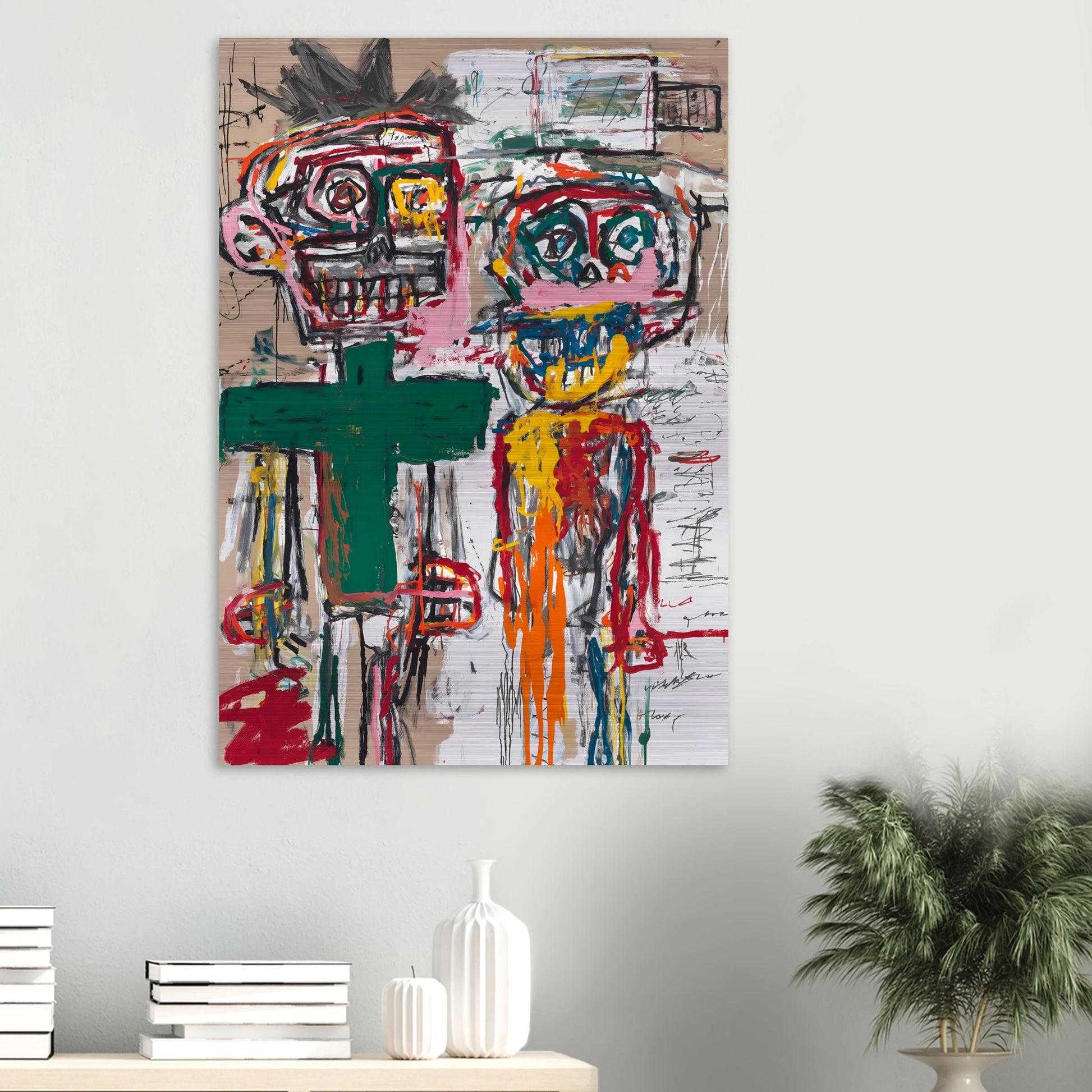Deux Totems — tableau aluminium — vue 6 — art mural STNCL