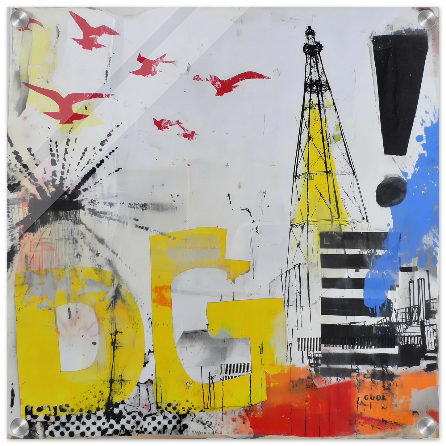 Le Grand Cri — tableau plexiglas — vue 2 — art mural STNCL