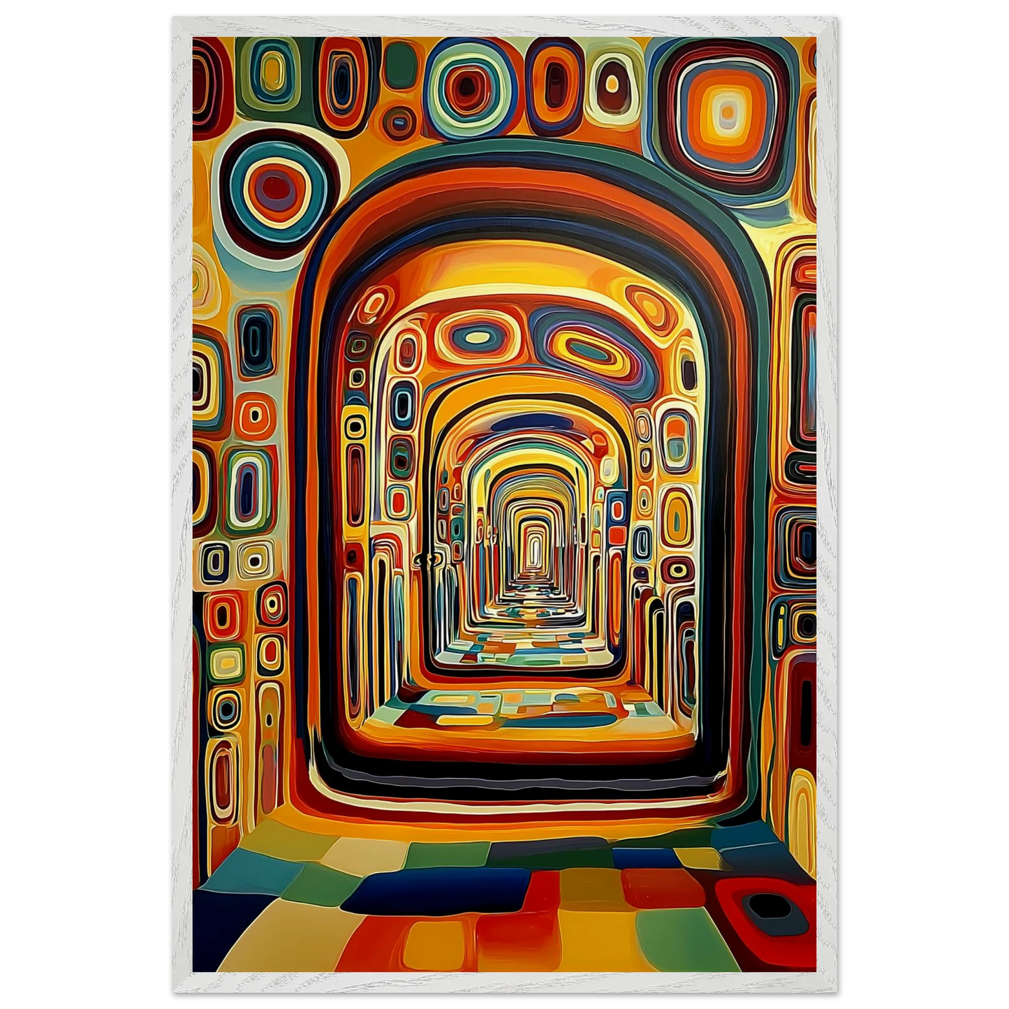 Enfilade Sans Fin — tableau encadré bois — vue 7 — art mural STNCL