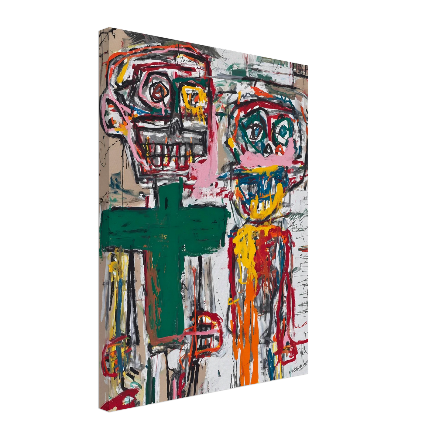 Deux Totems — tableau sur toile — vue 5 — art mural STNCL