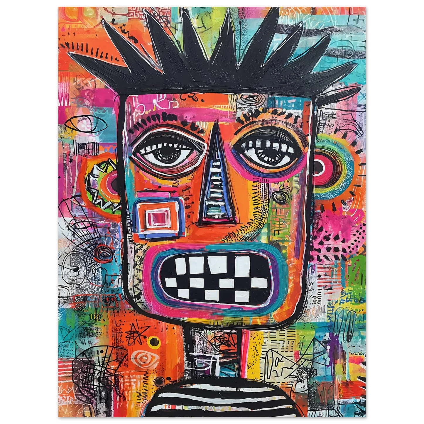Masque Brut — affiche d'art — vue 3 — art mural STNCL