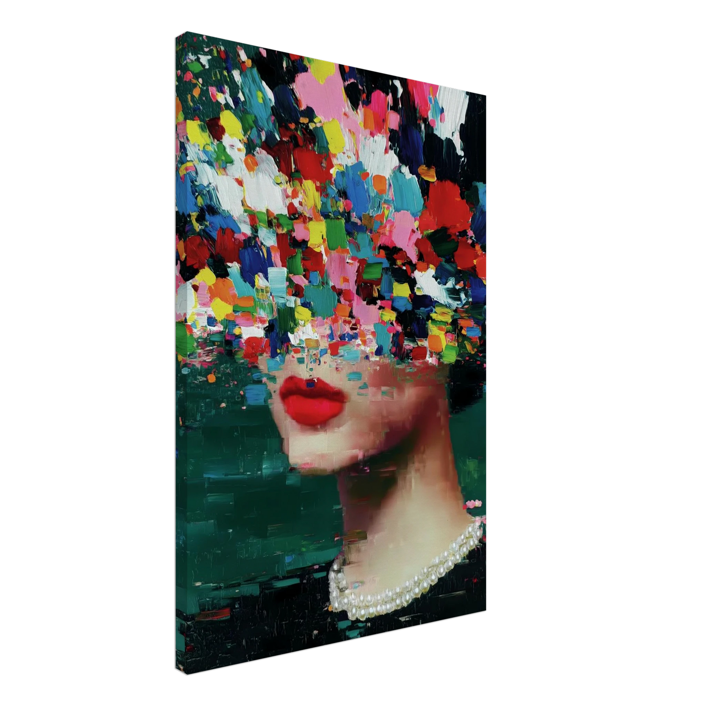 Sous les Fleurs — tableau sur toile — vue 2 — art mural STNCL