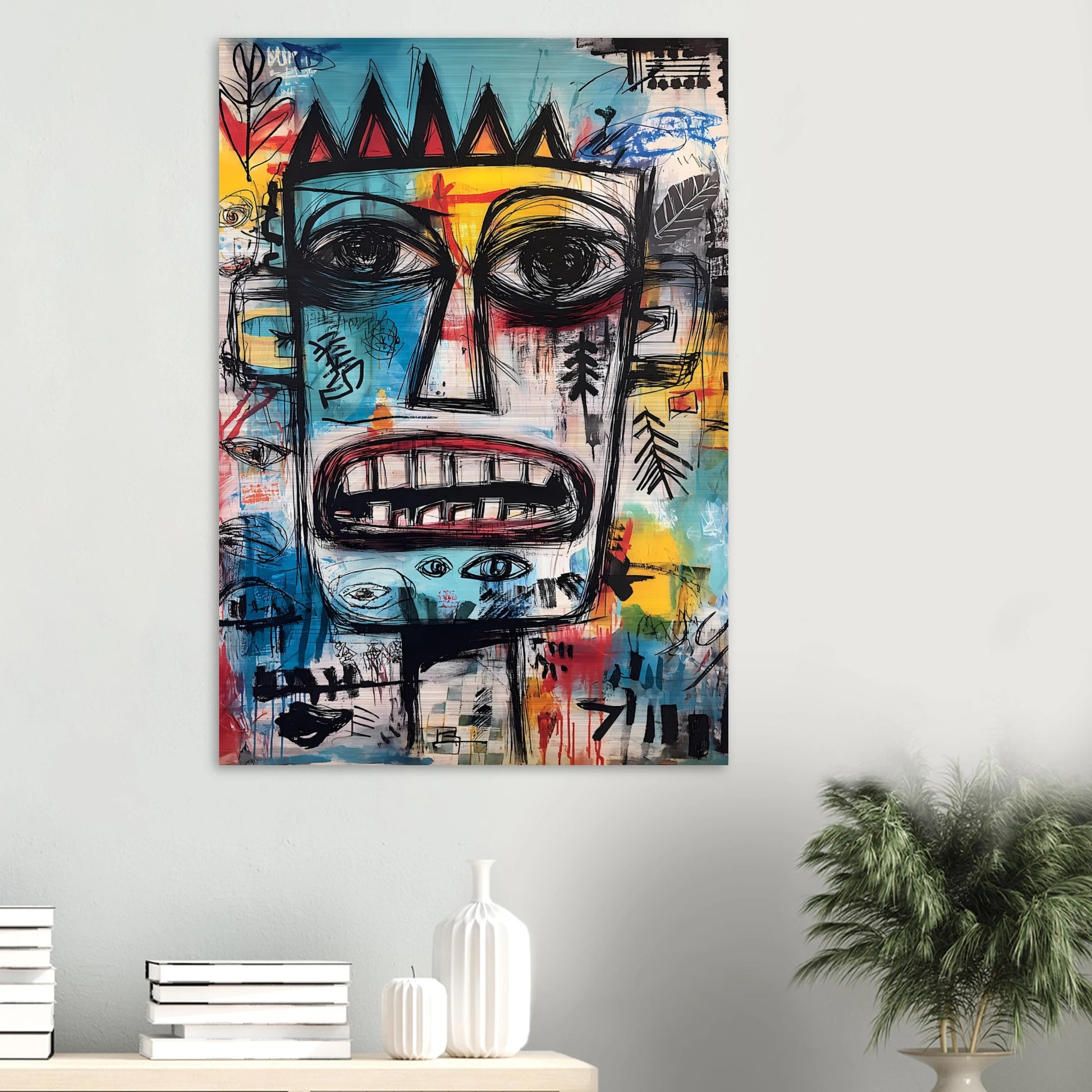 Roi Primitif — tableau aluminium — vue 6 — art mural STNCL