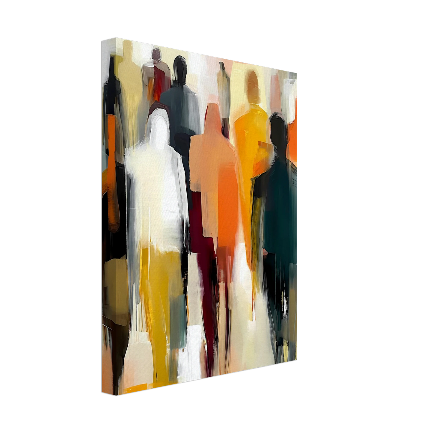 Foule Silencieuse — tableau sur toile — vue 4 — art mural STNCL