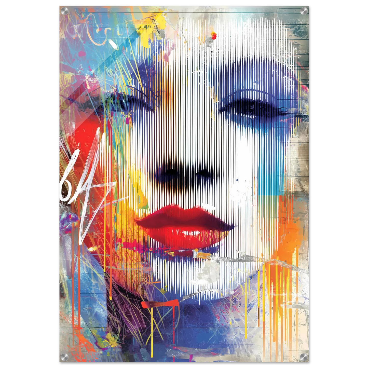 Derrière les Lignes — tableau plexiglas — art mural STNCL