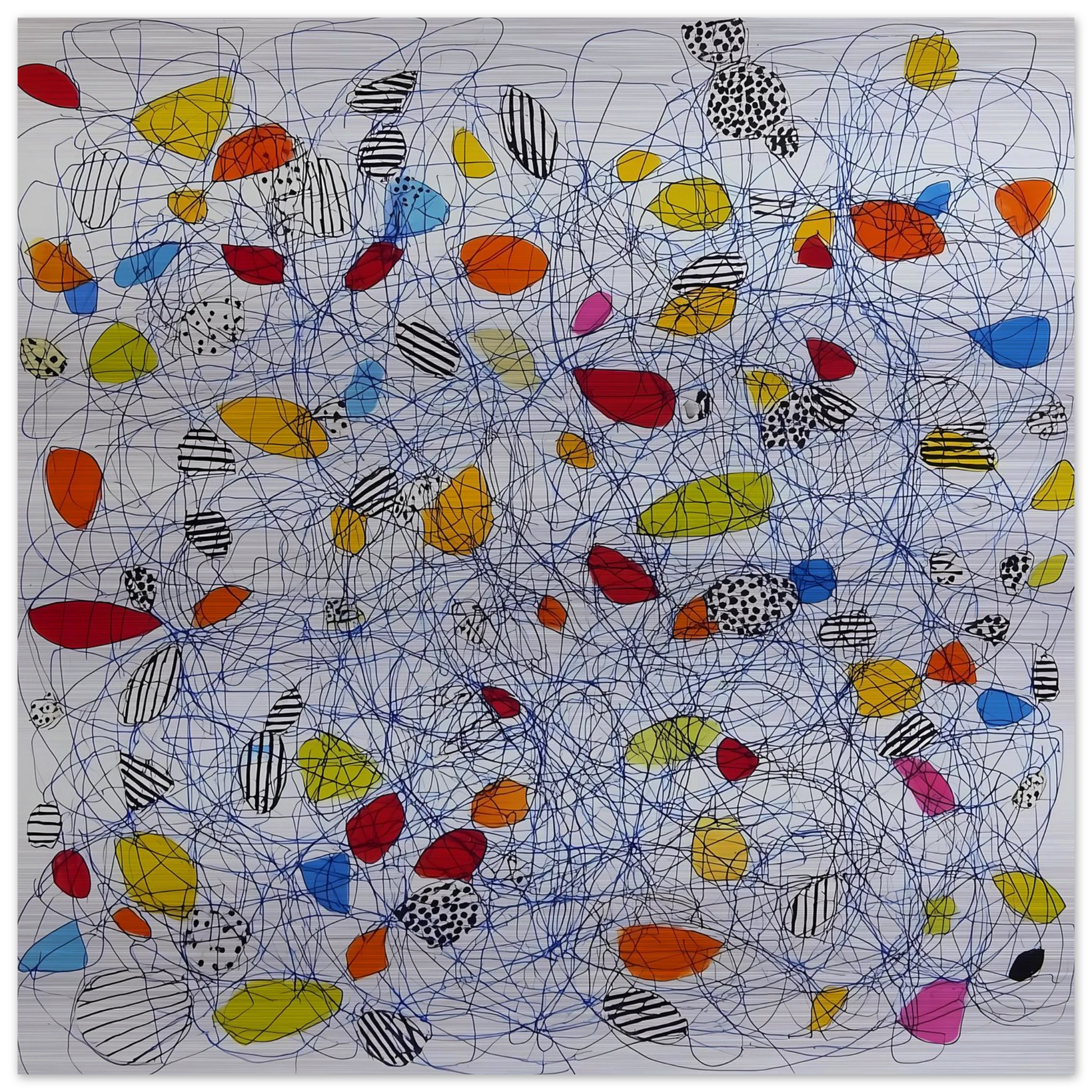 Pelote et Galets — tableau aluminium — vue 4 — art mural STNCL