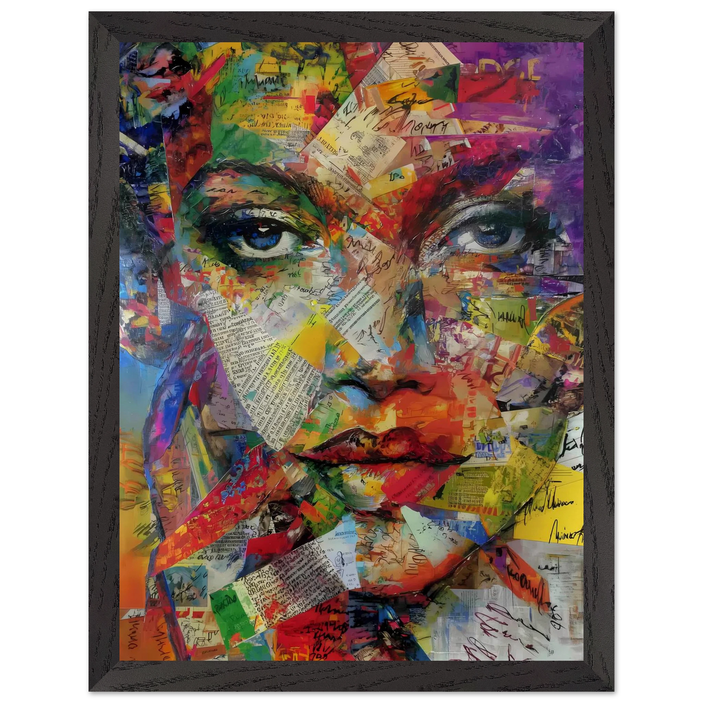 Belle de Papier — tableau encadré bois — vue 4 — art mural STNCL