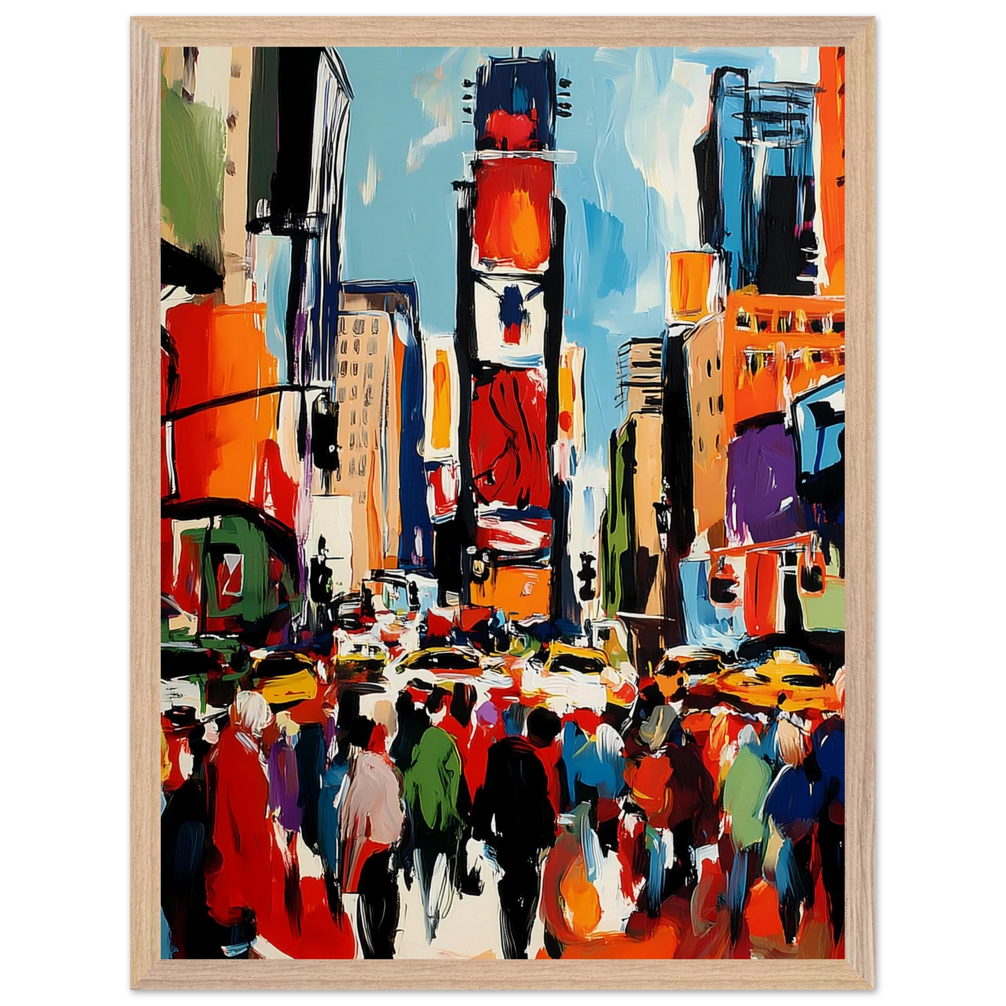 Manhattan en Mouvement — tableau encadre bois — vue 3 — art mural STNCL