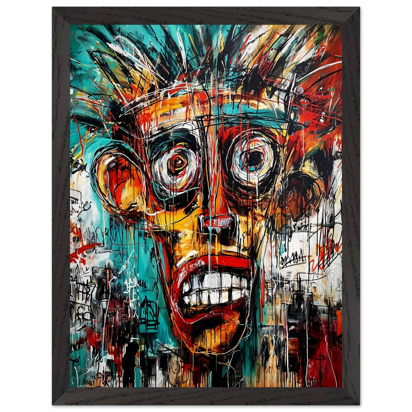Cri Intérieur — tableau encadre bois — vue 4 — art mural STNCL