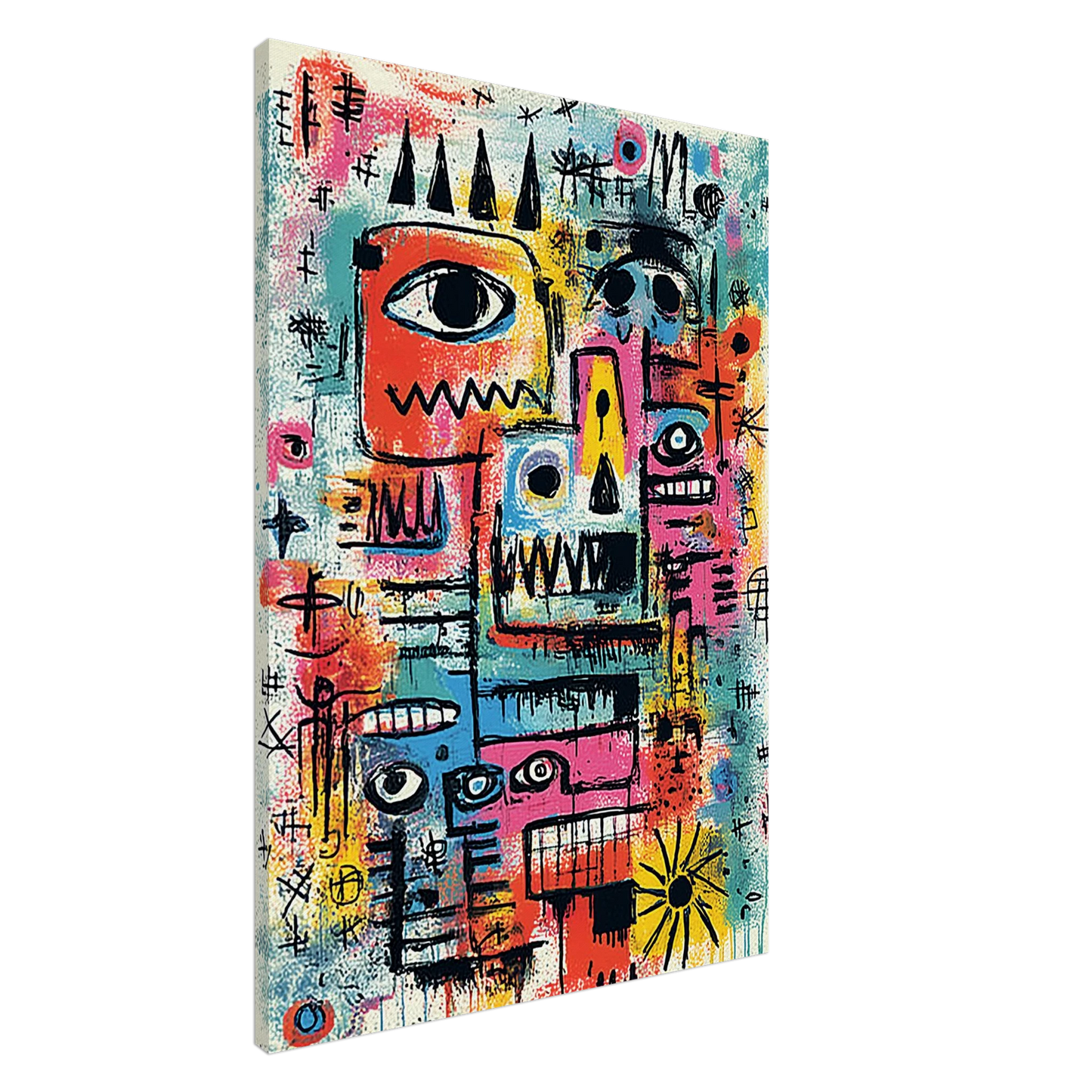 Visages Fragmentés en Couleurs — tableau sur toile — art mural STNCL