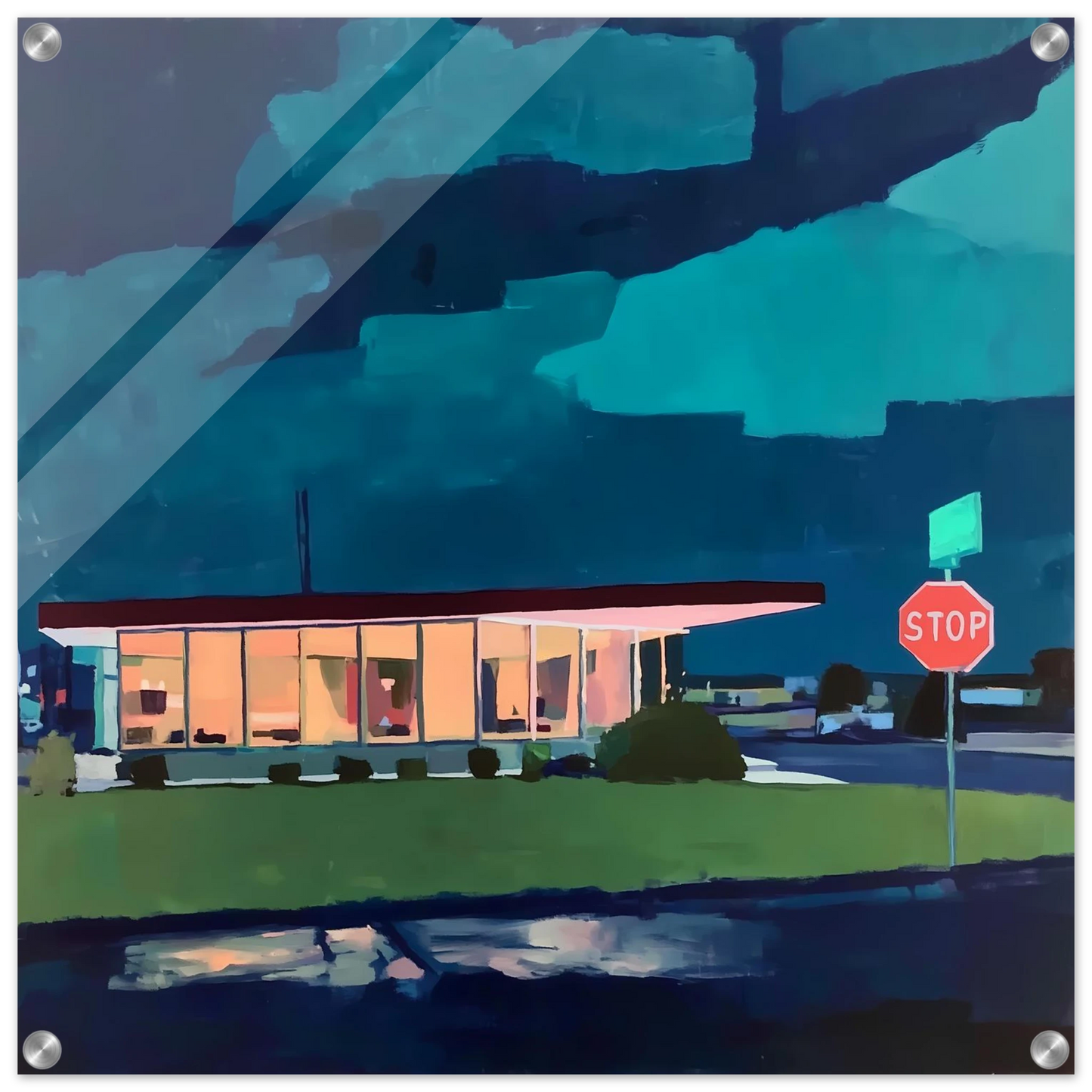 Lumière sur la Route — tableau plexiglas — art mural STNCL