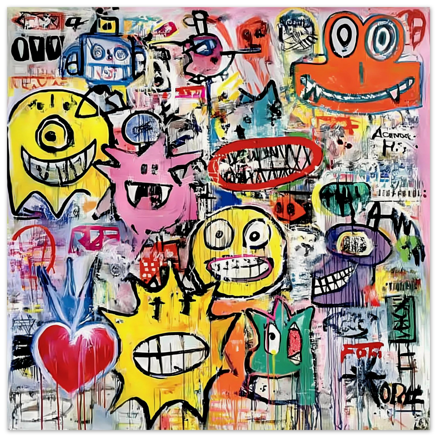 Le Mur aux Monstres — affiche d'art — vue 2 — art mural STNCL