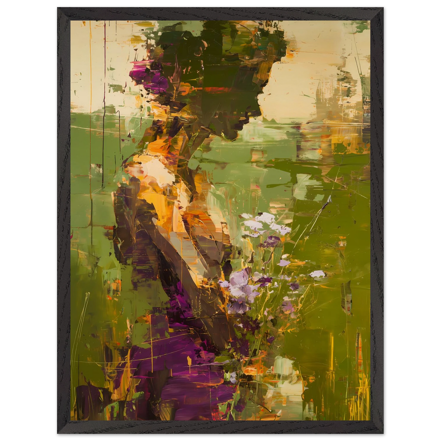 Dans les Herbes Hautes — tableau encadré bois — vue 15 — art mural STNCL