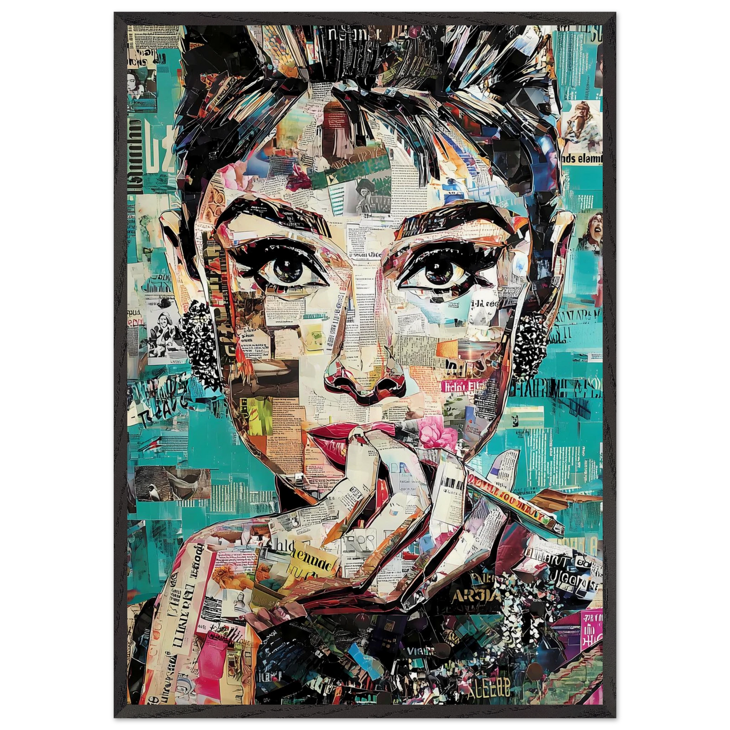 Regard de Papier — tableau encadré bois — art mural STNCL