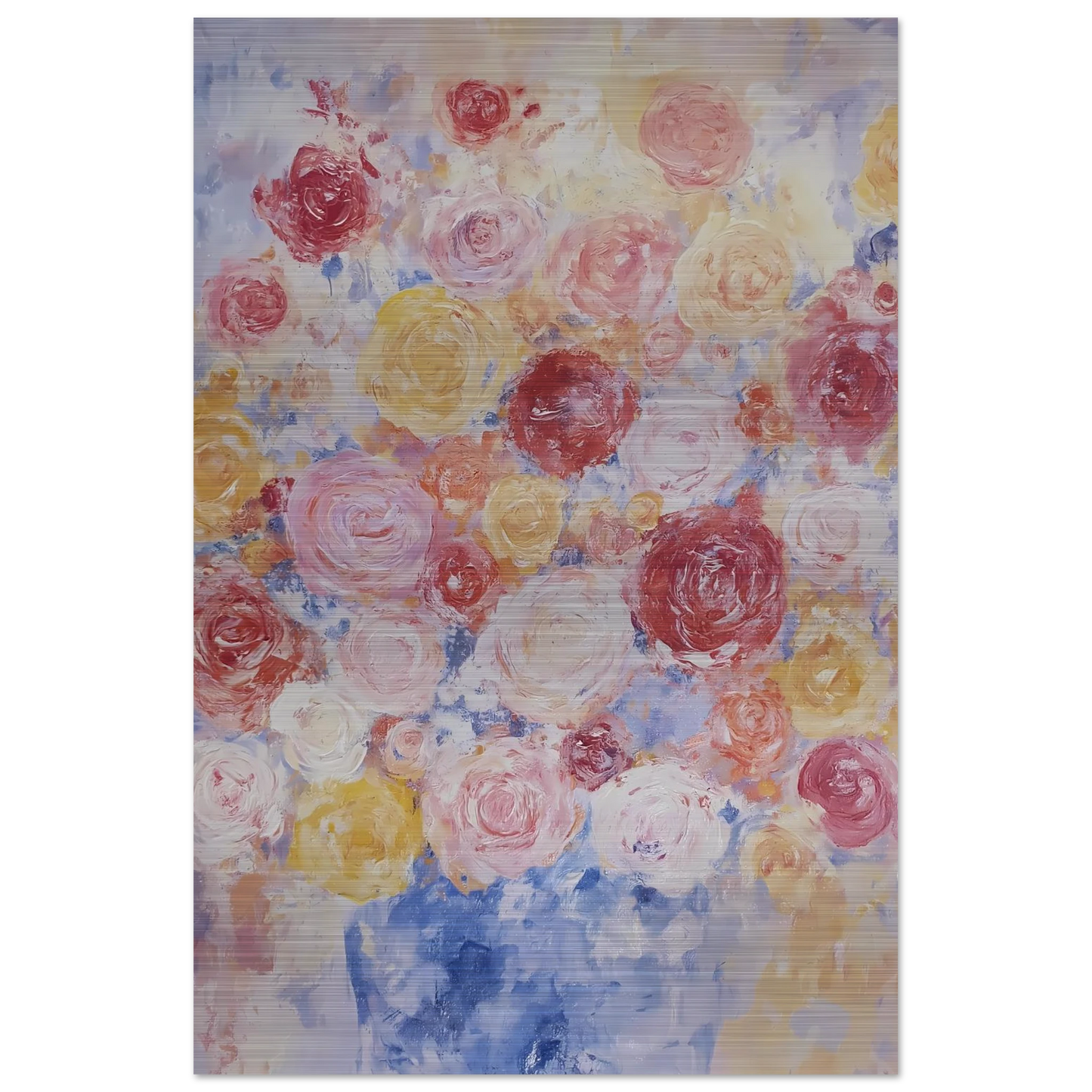 Brassée de Roses — tableau aluminium — vue 3 — art mural STNCL