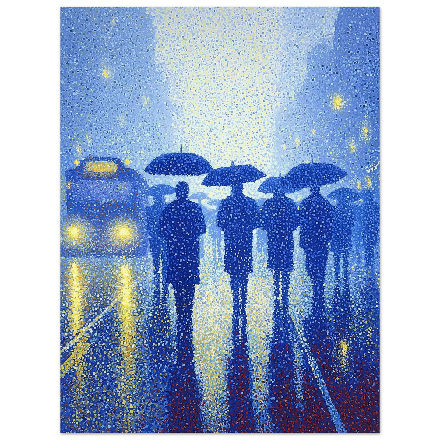 Pluie en Pointillés — affiche d'art — vue 2 — art mural STNCL