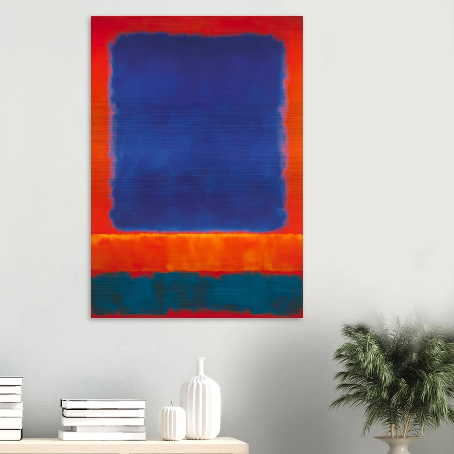 Bleu en Apesanteur — tableau aluminium — vue 6 — art mural STNCL