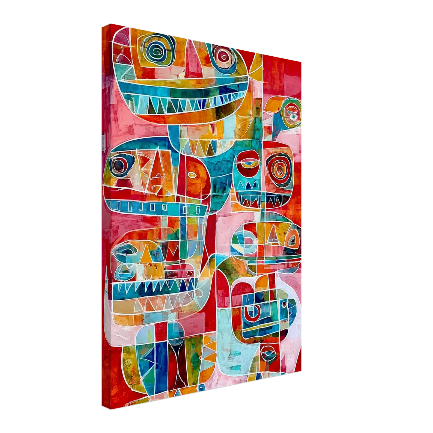 Totems Imbriqués — tableau sur toile — vue 3 — art mural STNCL