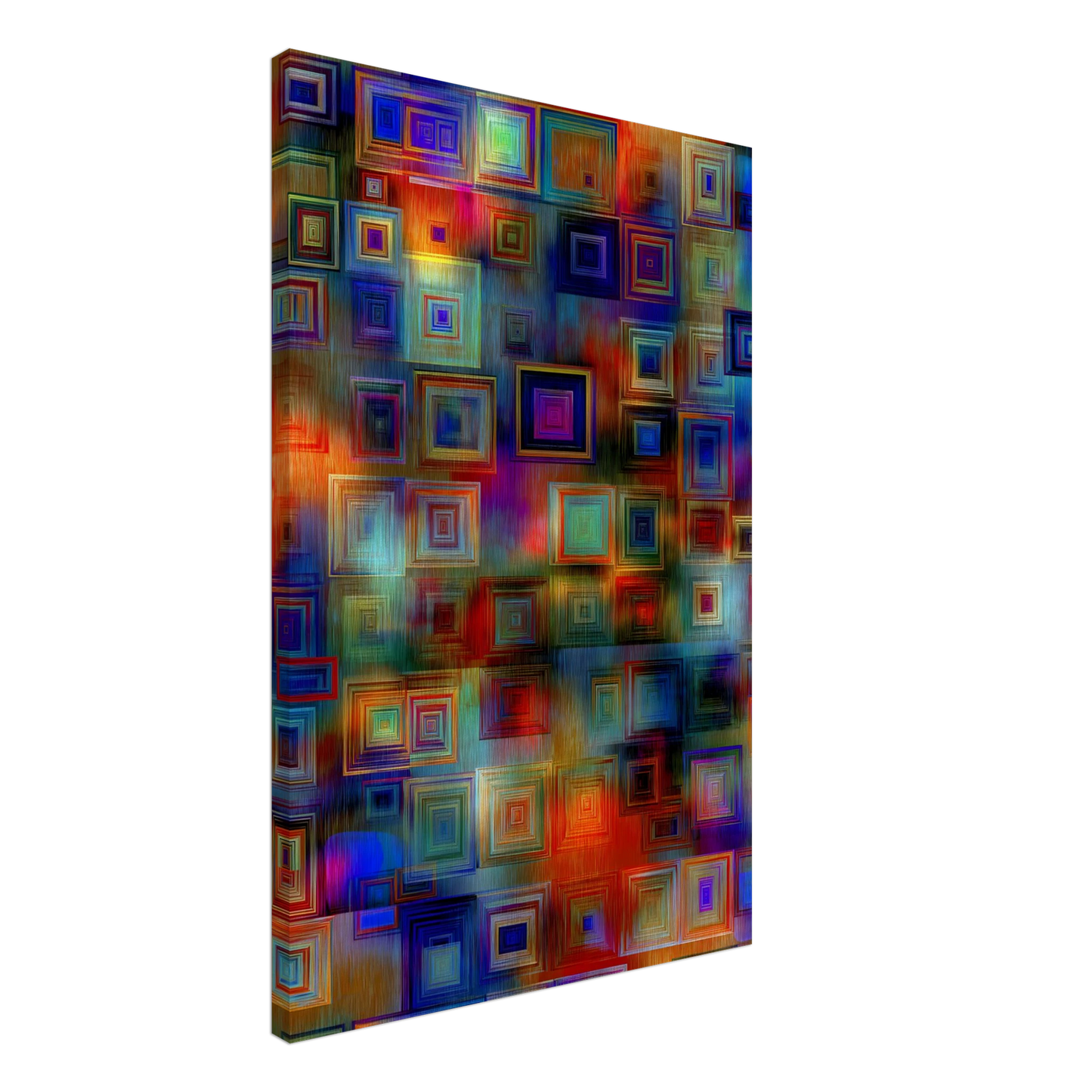 Trame de Carrés — tableau sur toile — vue 2 — art mural STNCL