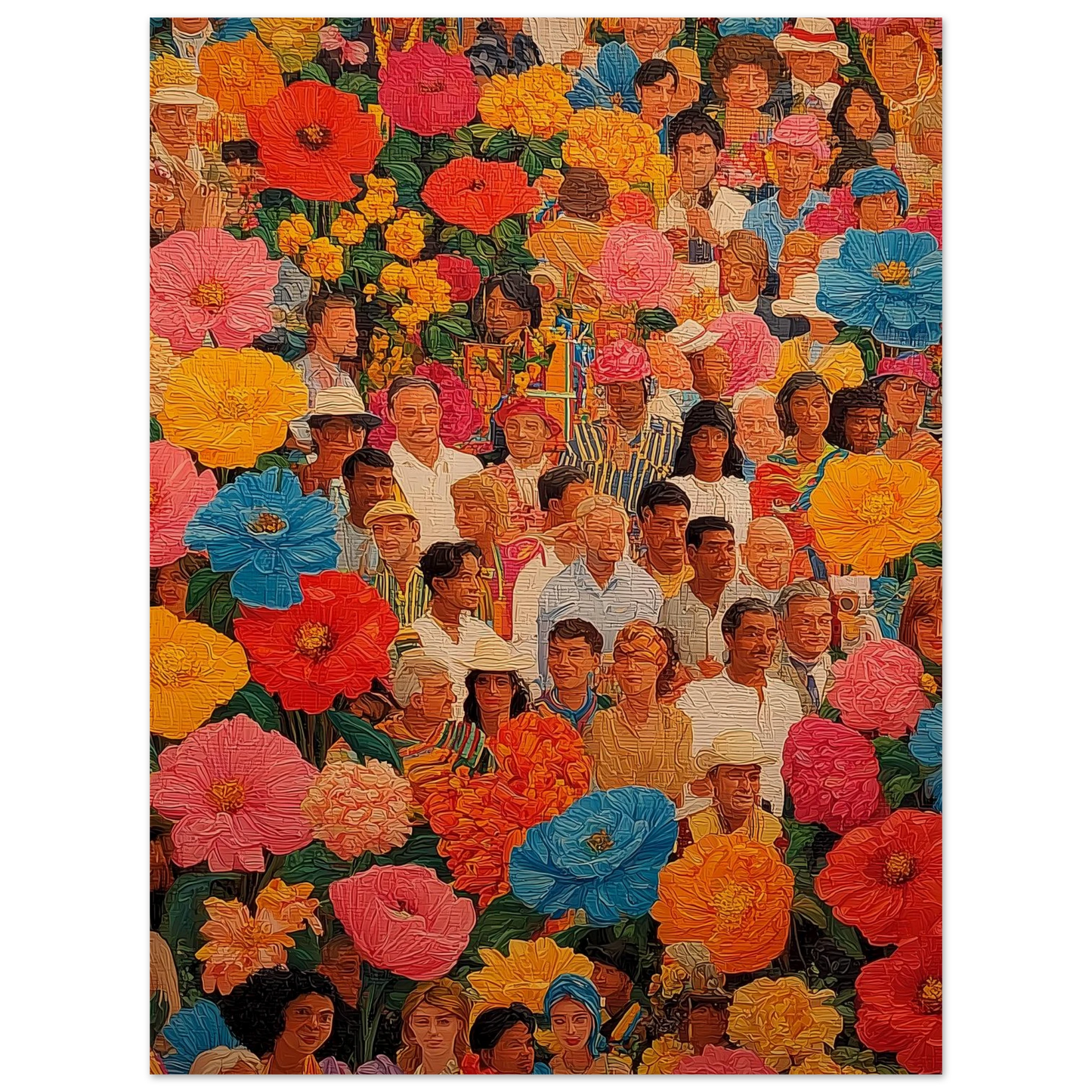 Jardin des Visages — affiche d'art — vue 2 — art mural STNCL