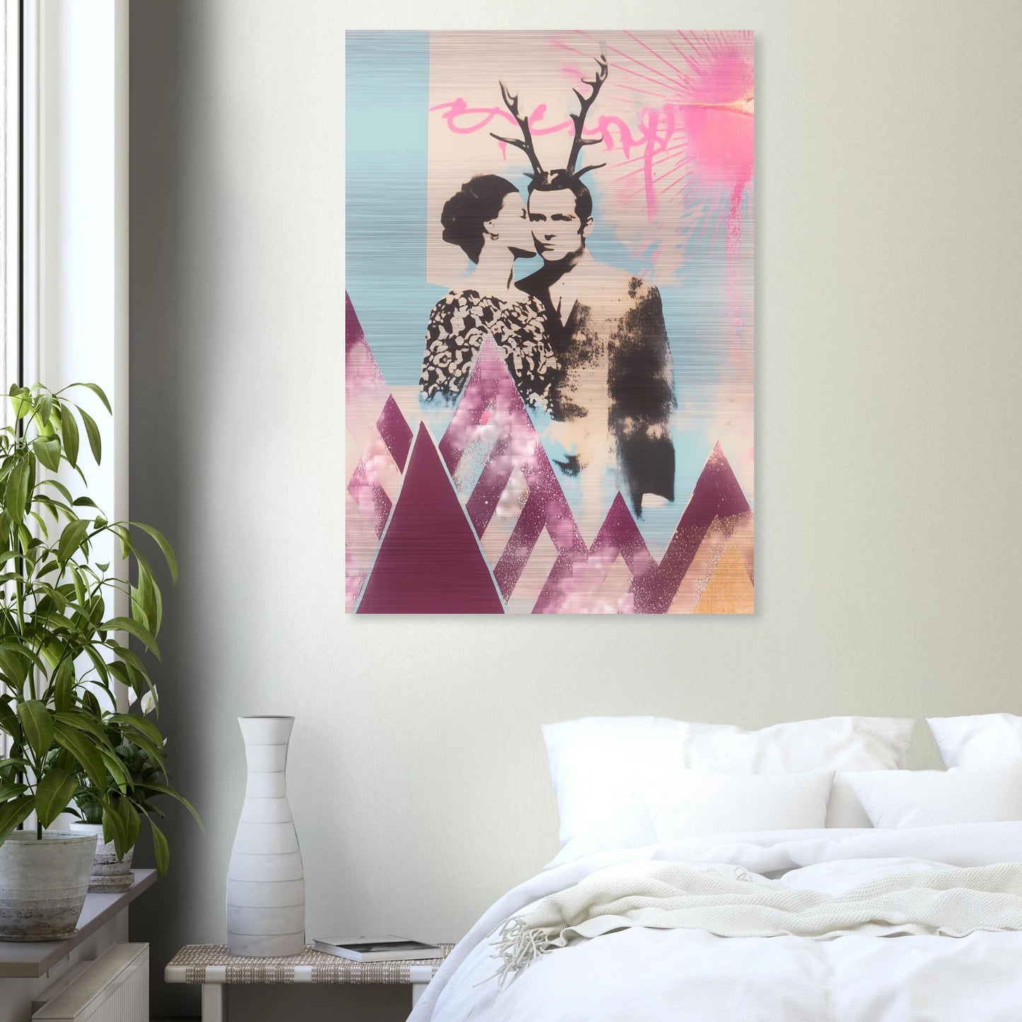 Le Couple aux Bois — tableau aluminium — vue 7 — art mural STNCL
