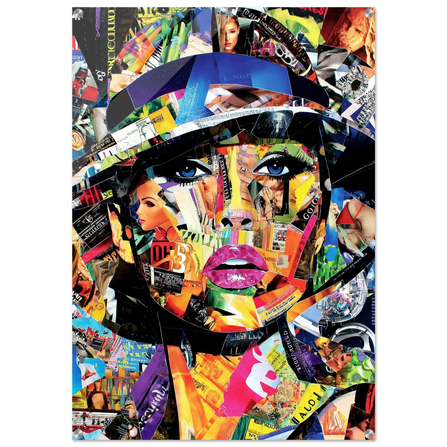 Visage aux Mille Eclats — tableau plexiglas — art mural STNCL