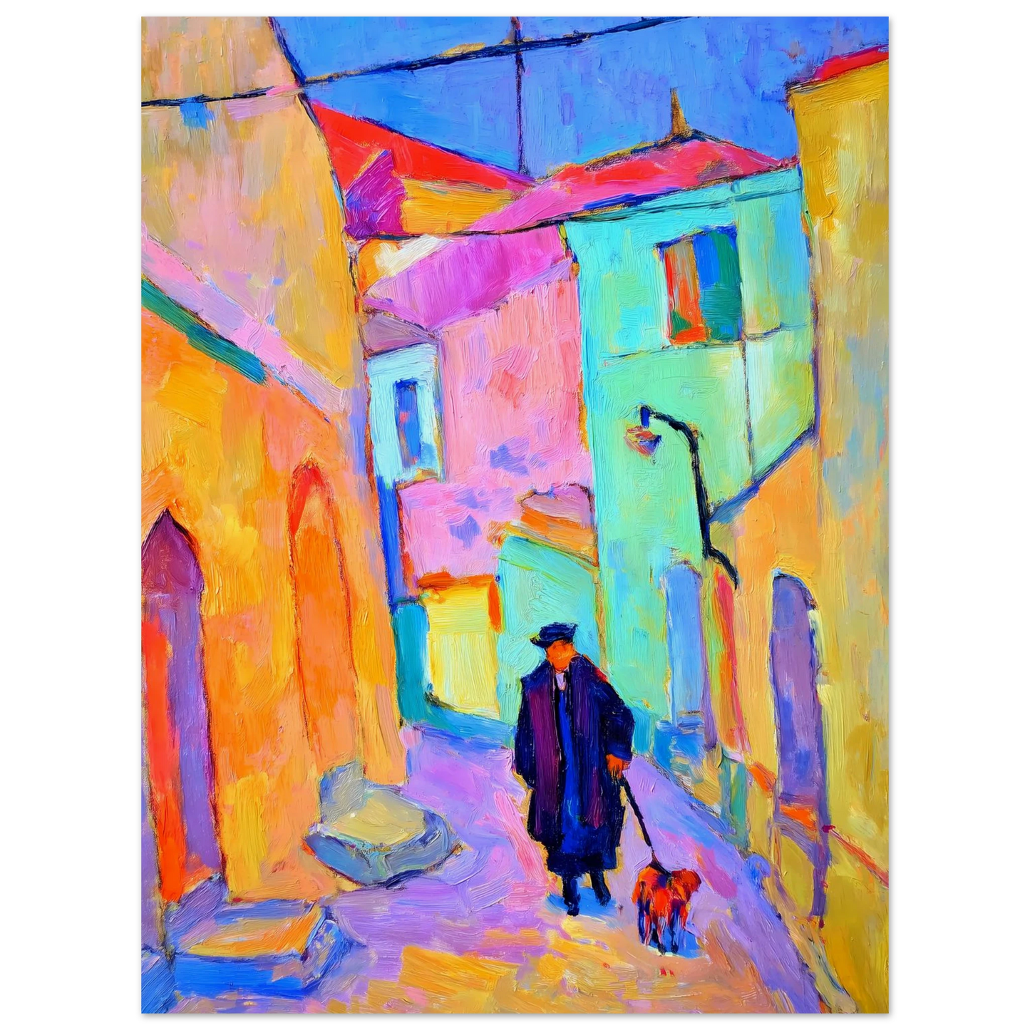Le Promeneur en Bleu — affiche d'art — vue 3 — art mural STNCL