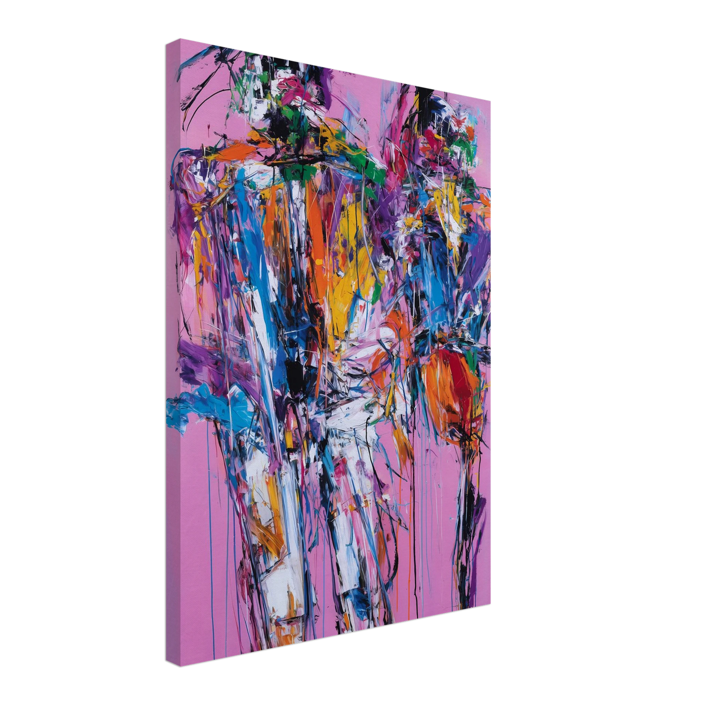 Duo en Tumulte — tableau sur toile — vue 3 — art mural STNCL