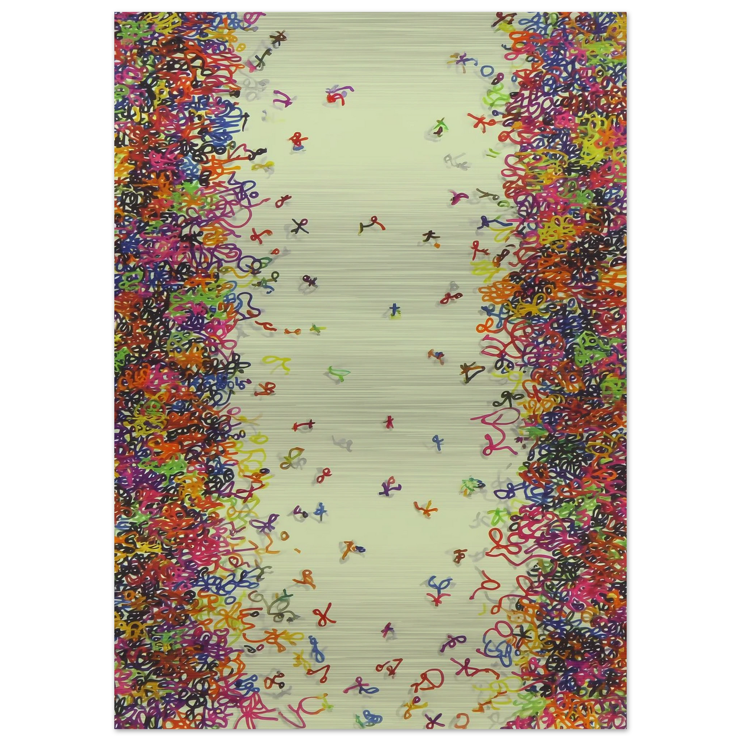 Nuée de Signes — tableau aluminium — vue 4 — art mural STNCL