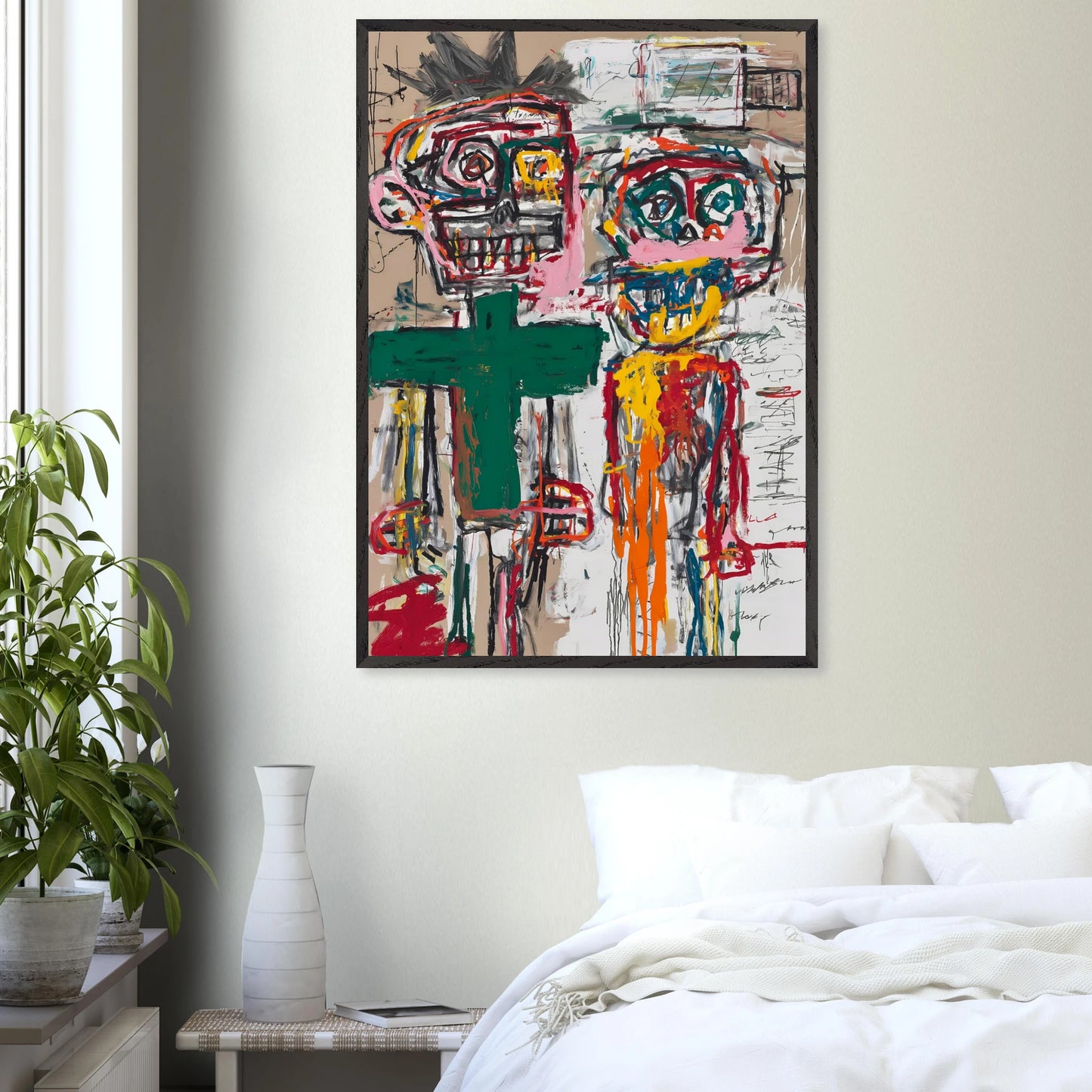 Deux Totems — tableau encadre bois — vue 17 — art mural STNCL