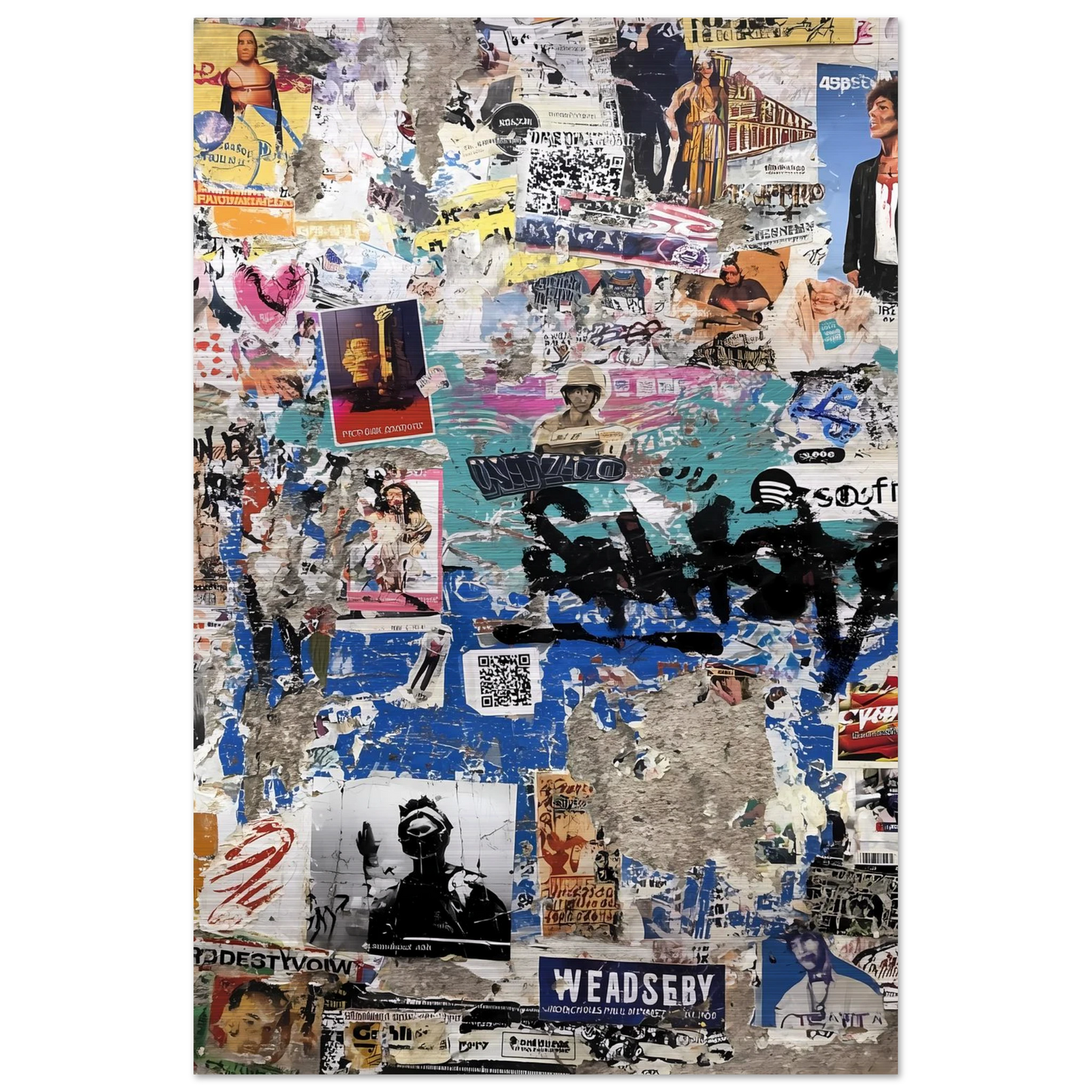Le Mur Affiché — tableau aluminium — vue 3 — art mural STNCL
