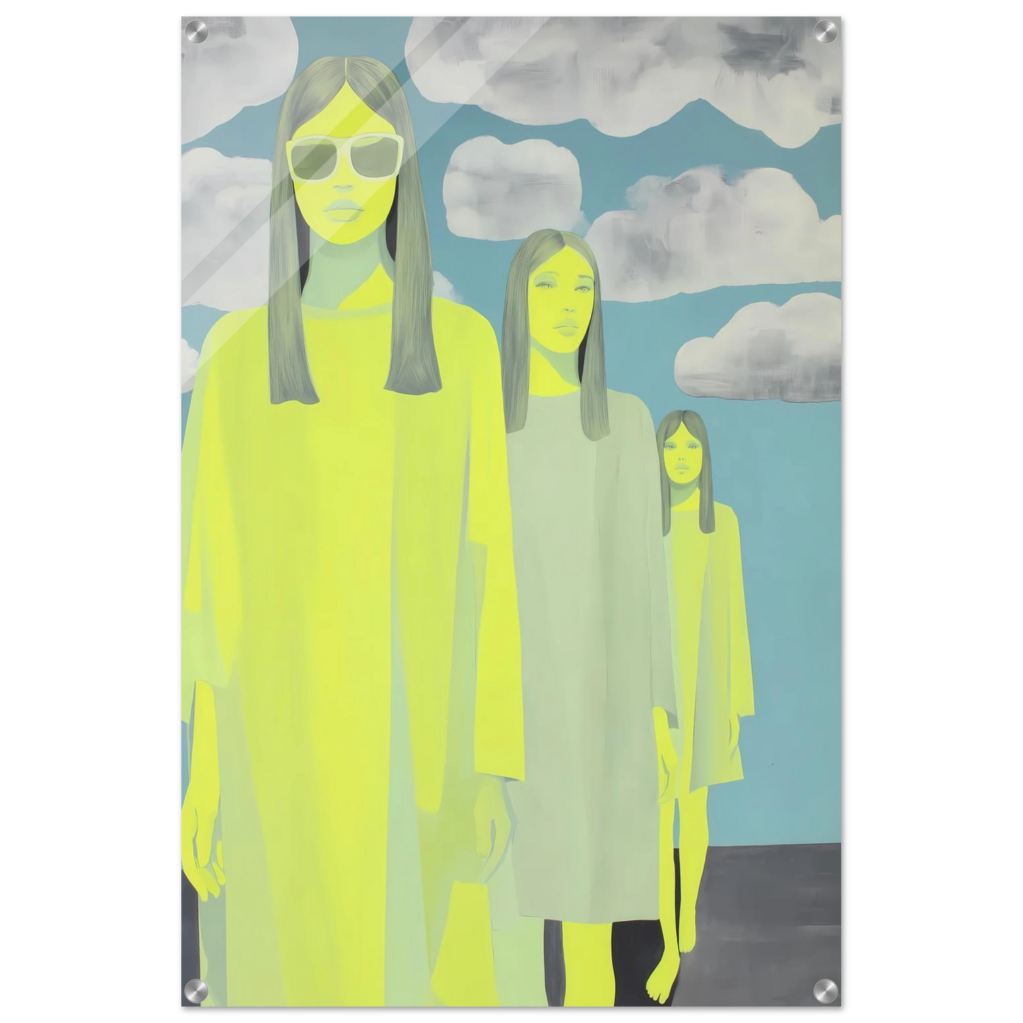 Les Trois Silhouettes — tableau plexiglas — vue 5 — art mural STNCL