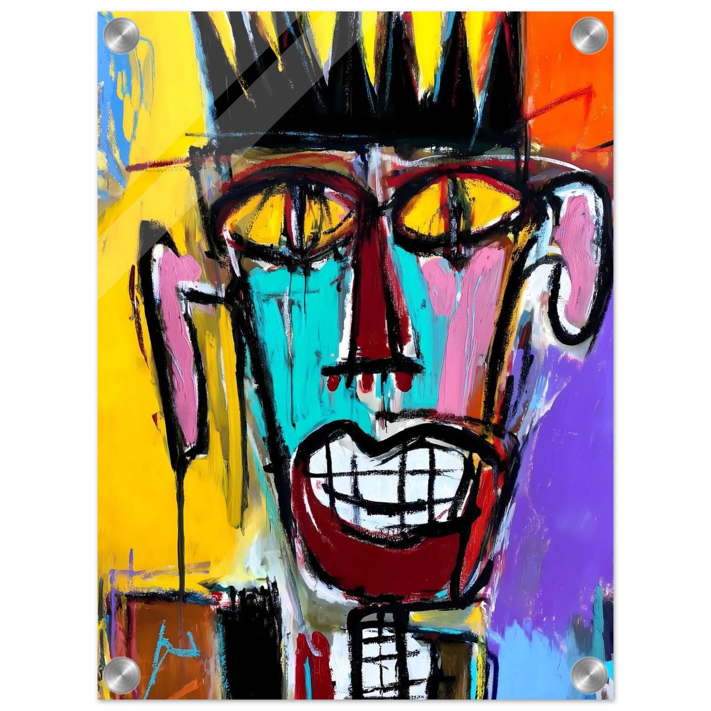 Sourire Carnassier — tableau plexiglas — vue 3 — art mural STNCL