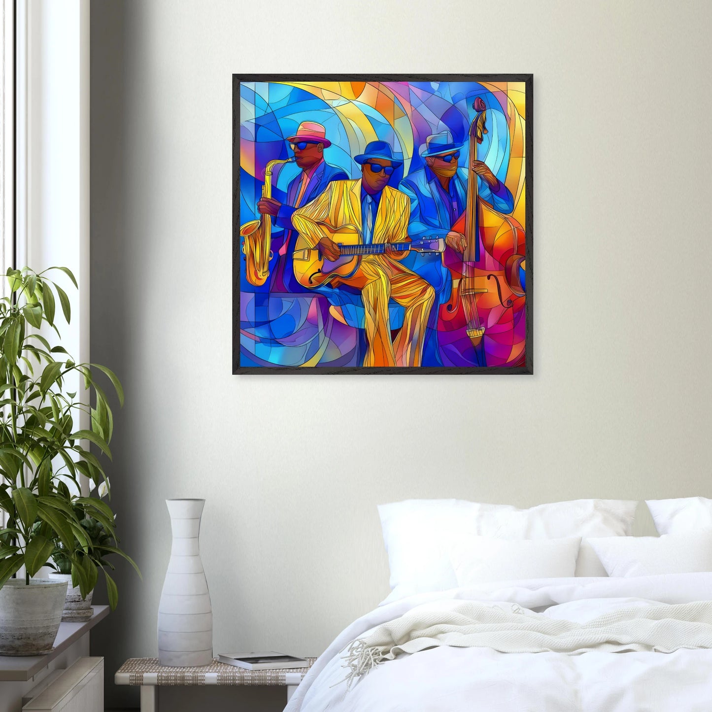 Trio de Jazz — tableau encadre bois — vue 14 — art mural STNCL