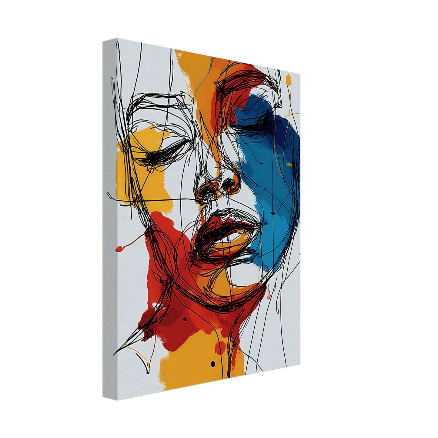 Visage en Filigrane — tableau sur toile — vue 4 — art mural STNCL